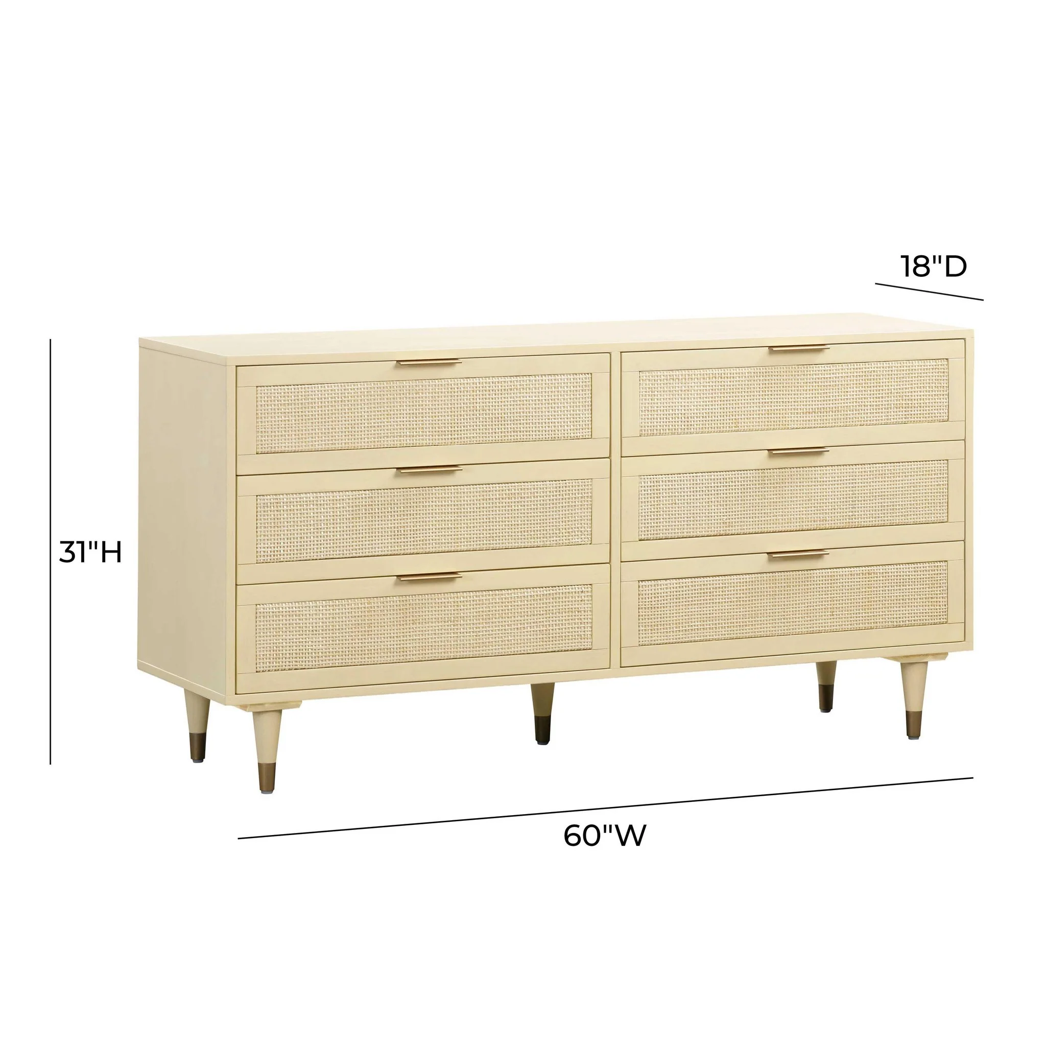 Sierra Buttermilk 6 Drawer Dresser - Image 9