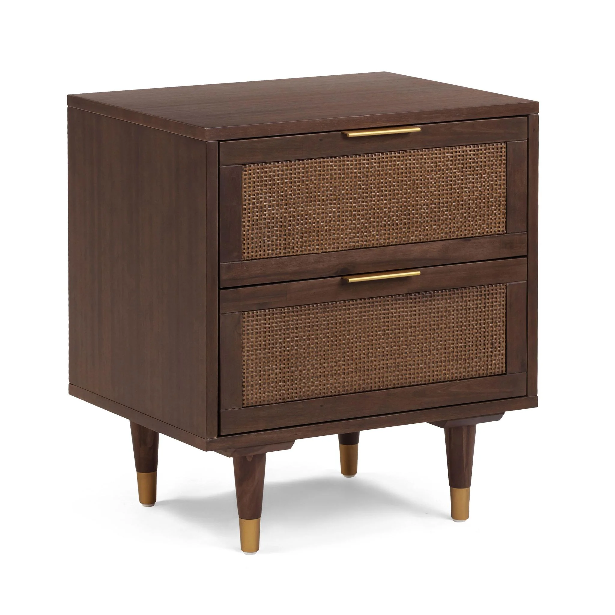 Sierra Dark Chocolate Brown 2 Drawer Nightstand - Image 2