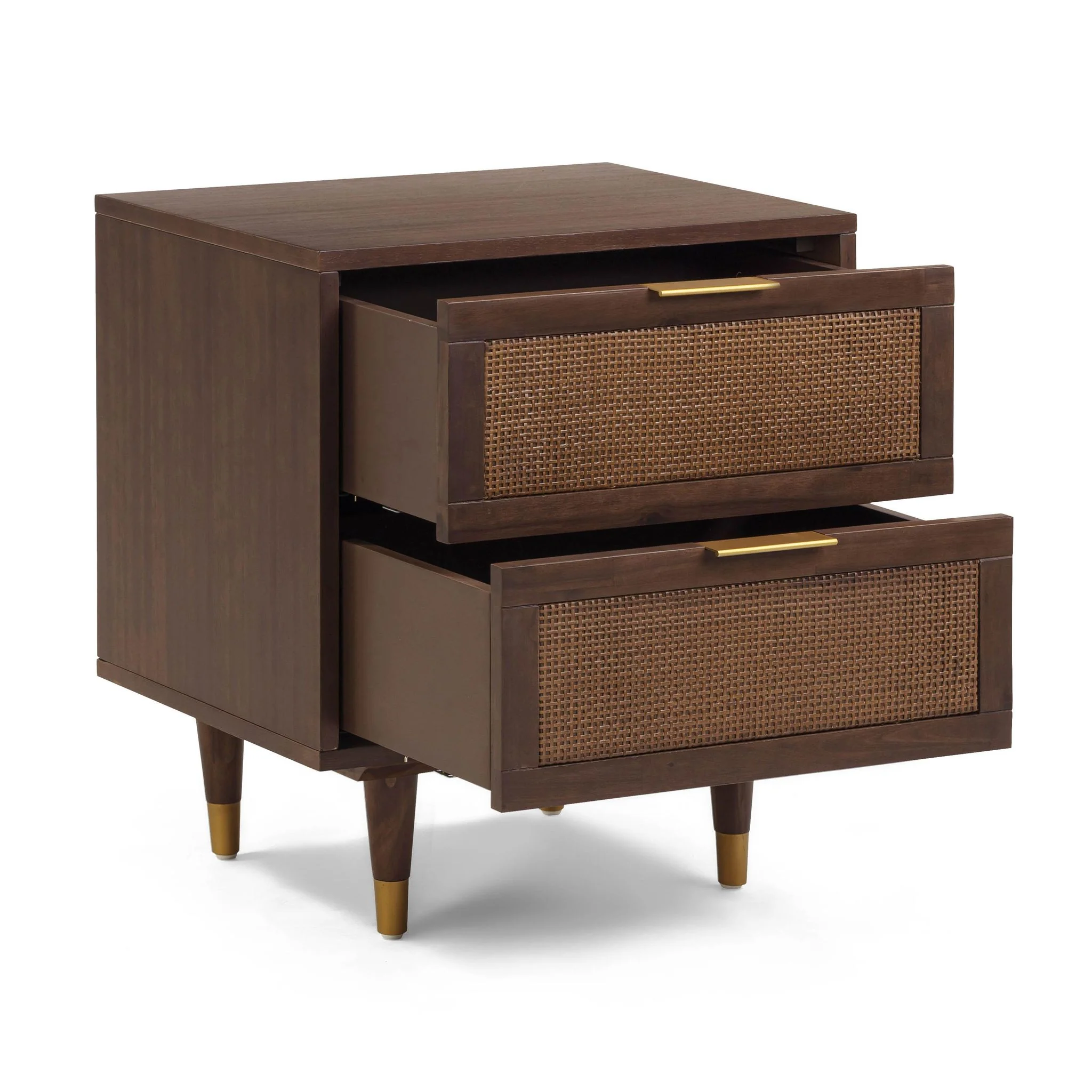 Sierra Dark Chocolate Brown 2 Drawer Nightstand - Image 3