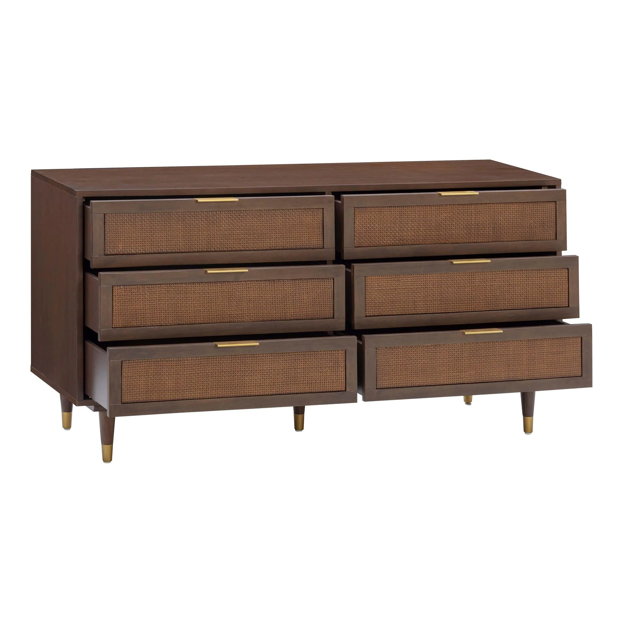 Sierra Dark Chocolate Brown 6 Drawer Dresser - Image 3
