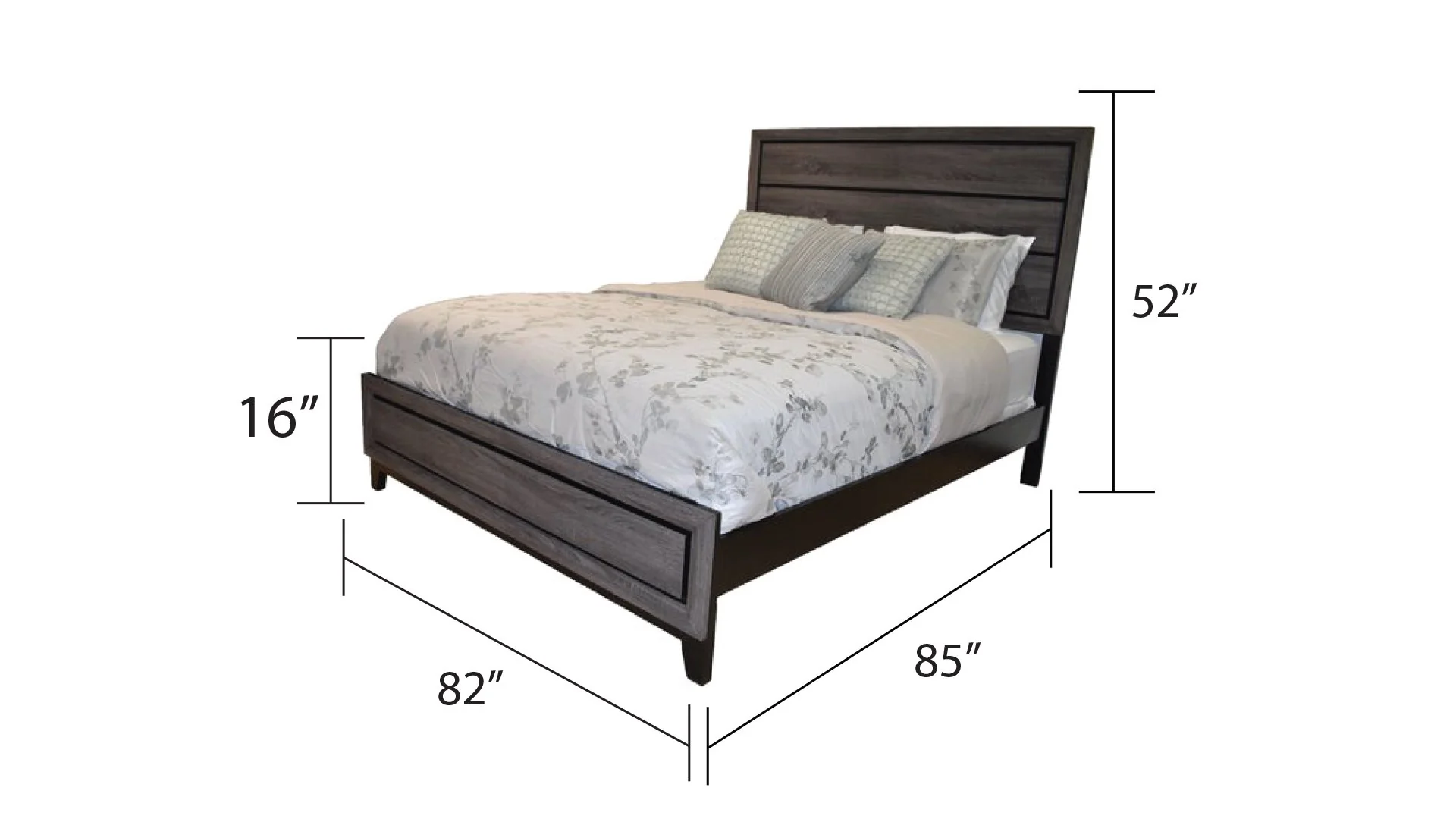 Sierra King Bed Gray - Image 5