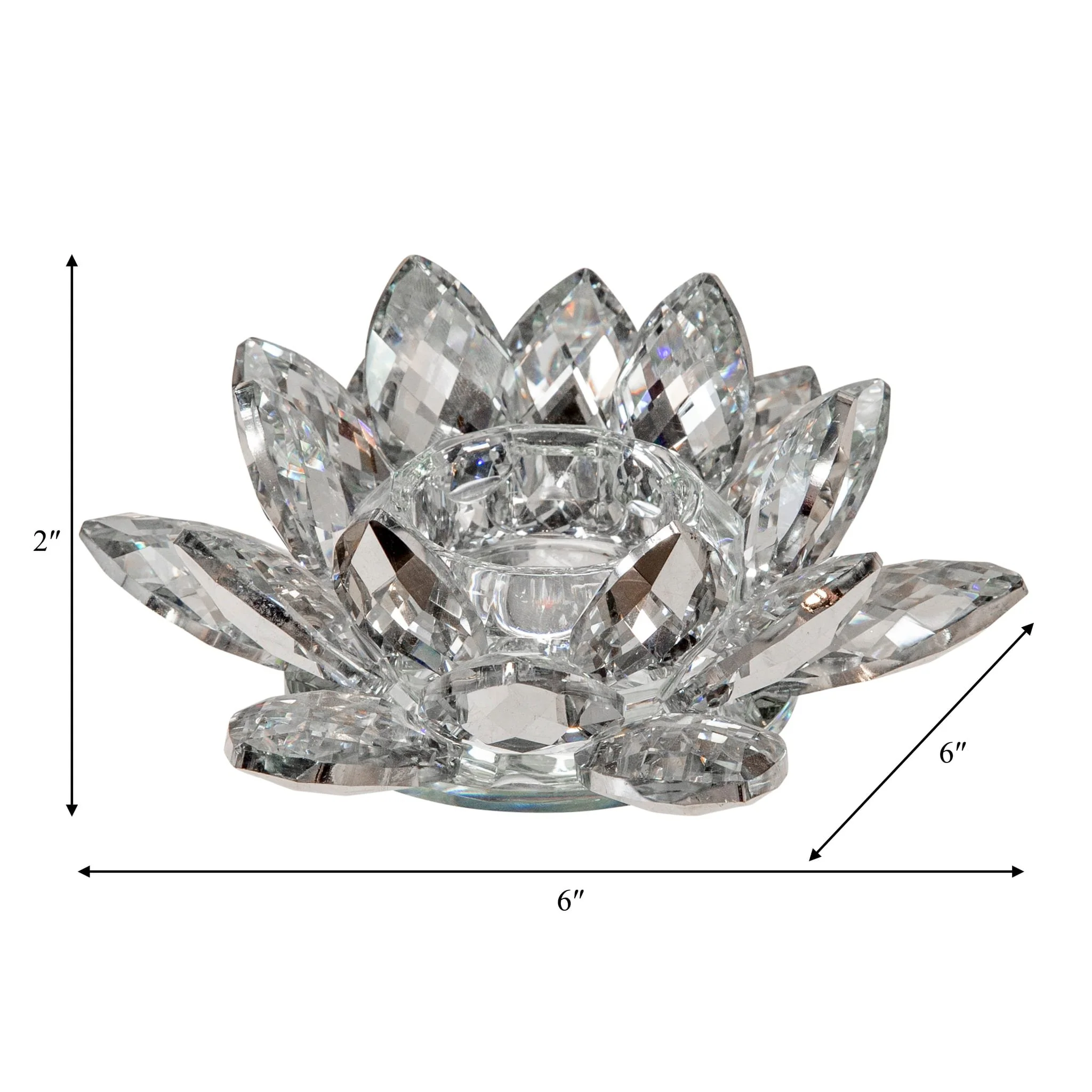 Silver Crystal Votive Candle Holder 6 - Image 8