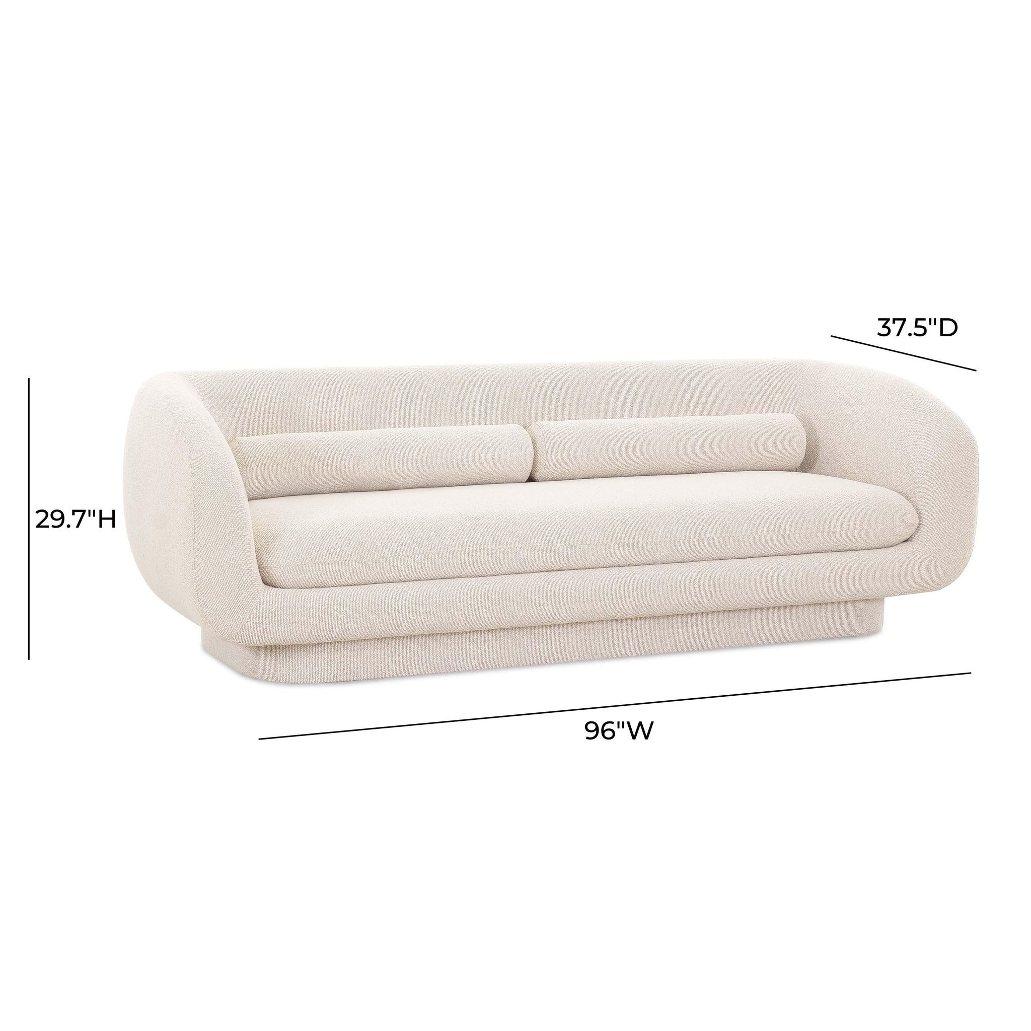 Simone Cream Boucle Sofa - Image 5