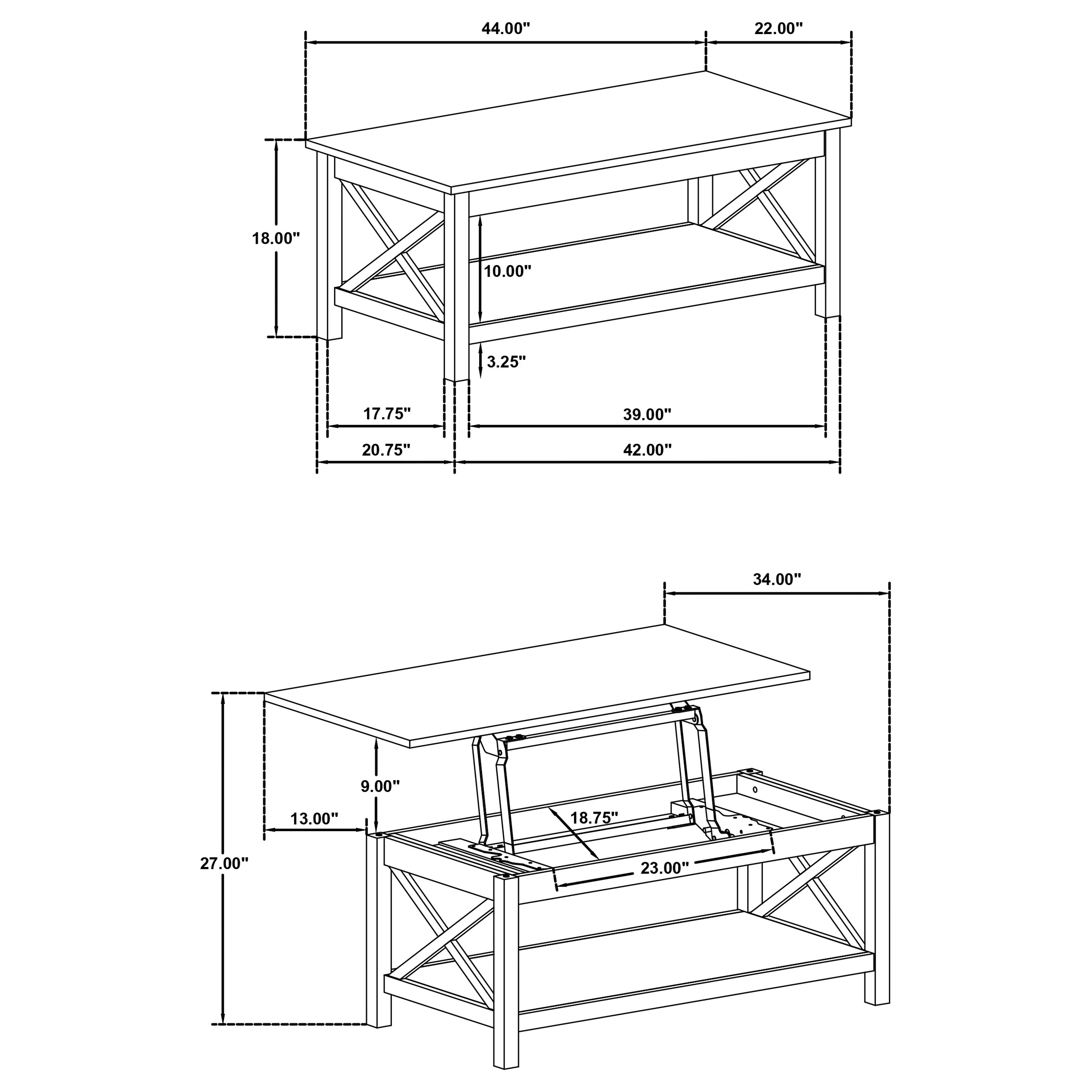 Skyview Lift-Top Coffee Table Set - Image 16