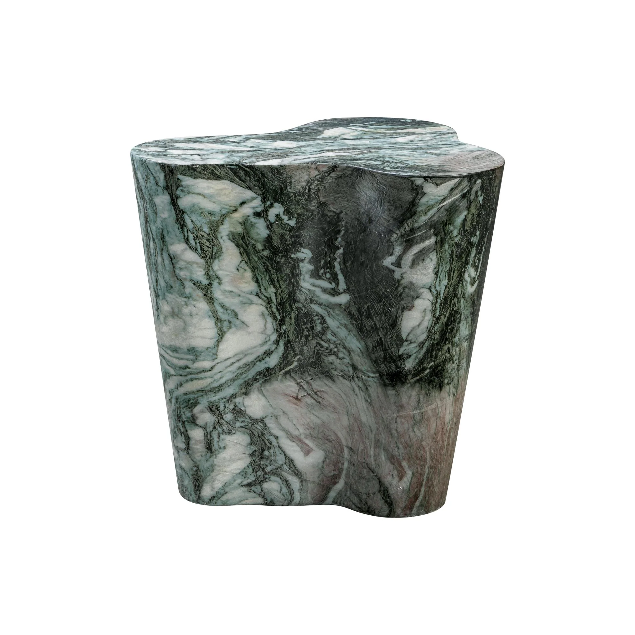 Slab Grey/Blush Faux Marble Short Side Table - Image 2