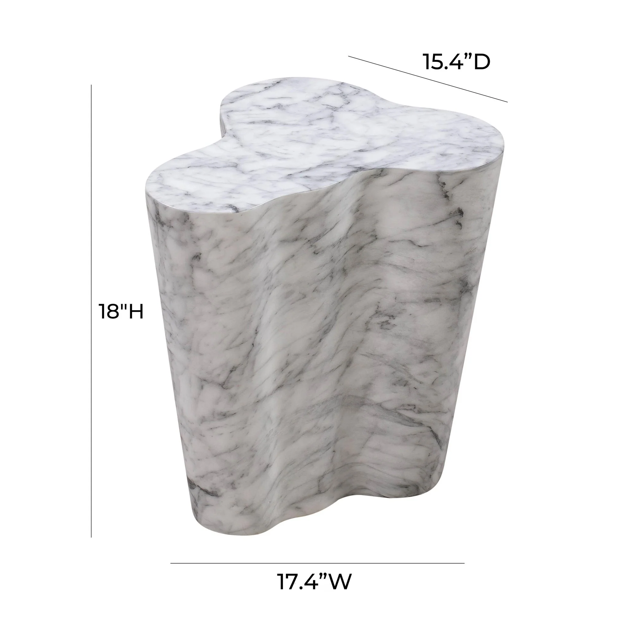 Slab Marble Short Side Table - Image 7