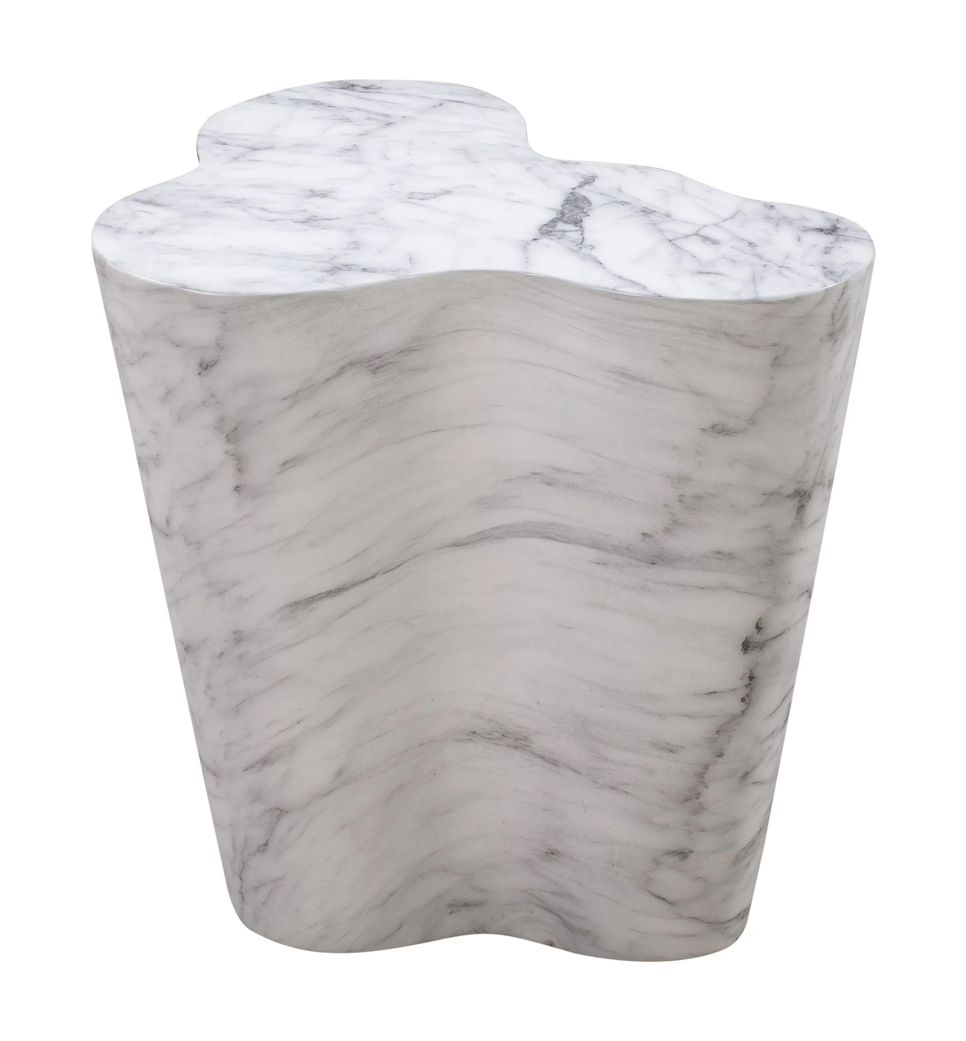 Slab Marble Tall Side Table - Image 3