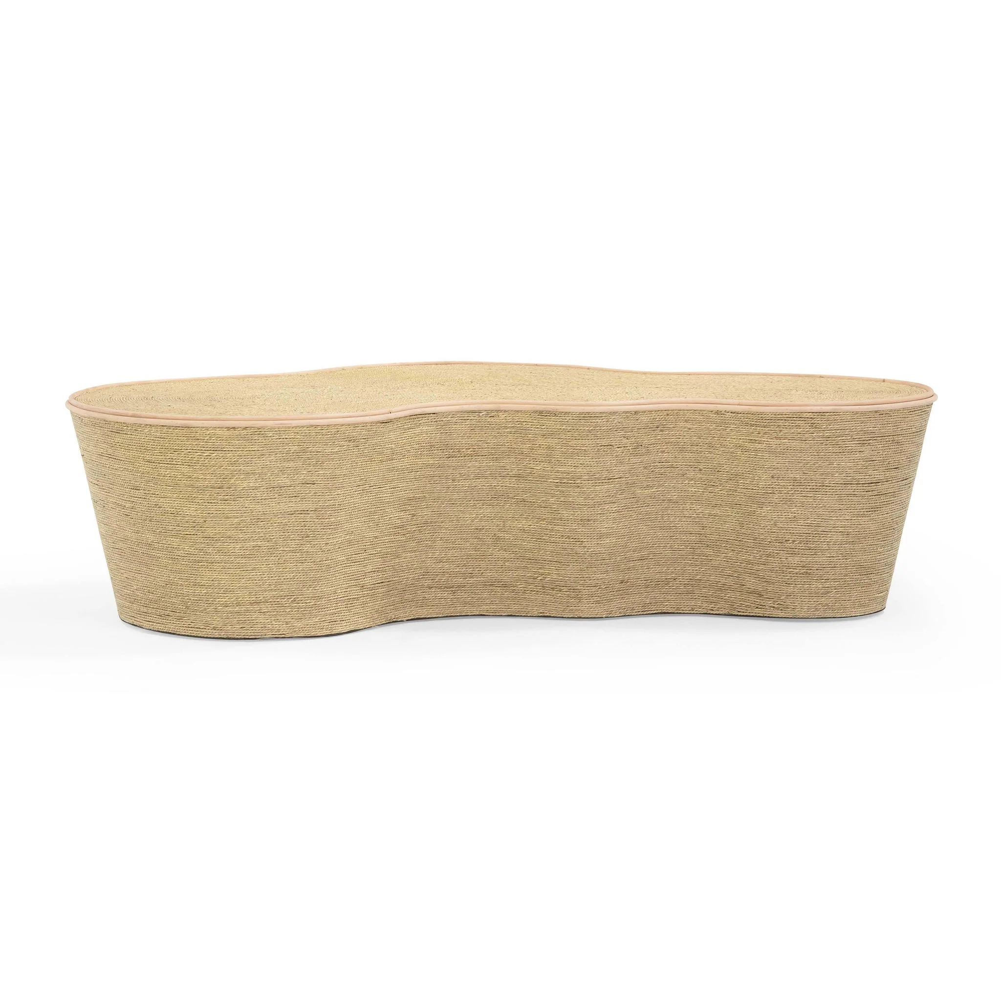 Slab Natural Seagrass Coffee Table - Image 3