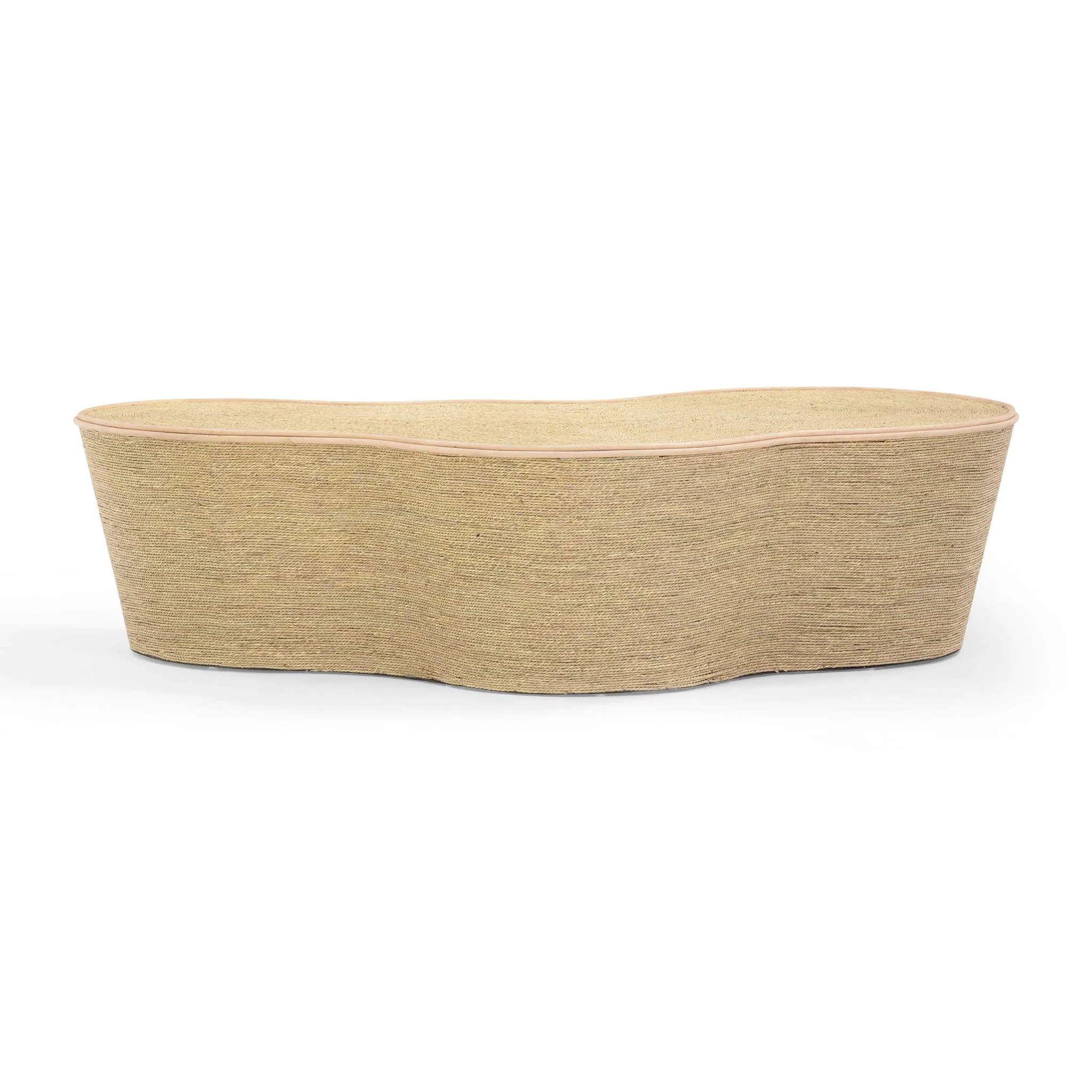 Slab Natural Seagrass Coffee Table - Image 4