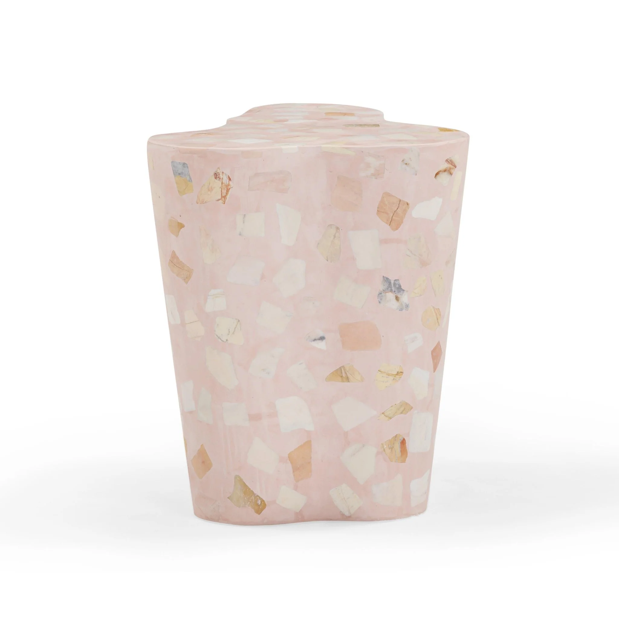 Slab Sunset Pink Terrazzo Indoor/Outdoor Side Table - Image 5