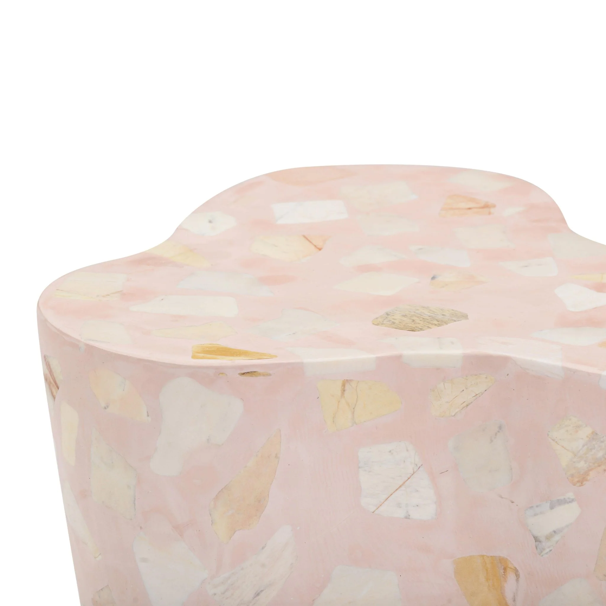 Slab Sunset Pink Terrazzo Indoor/Outdoor Side Table - Image 8