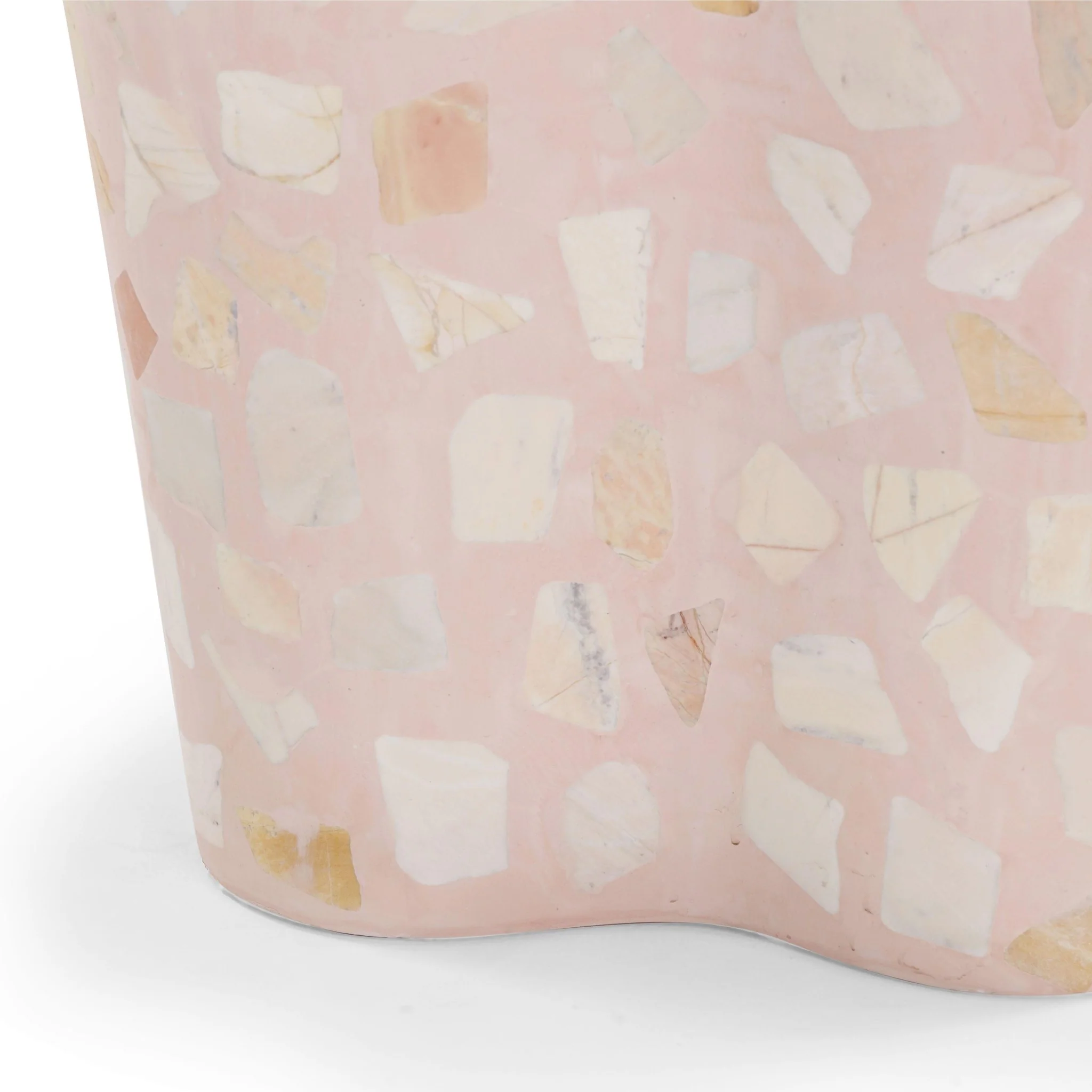 Slab Sunset Pink Terrazzo Indoor/Outdoor Side Table - Image 9