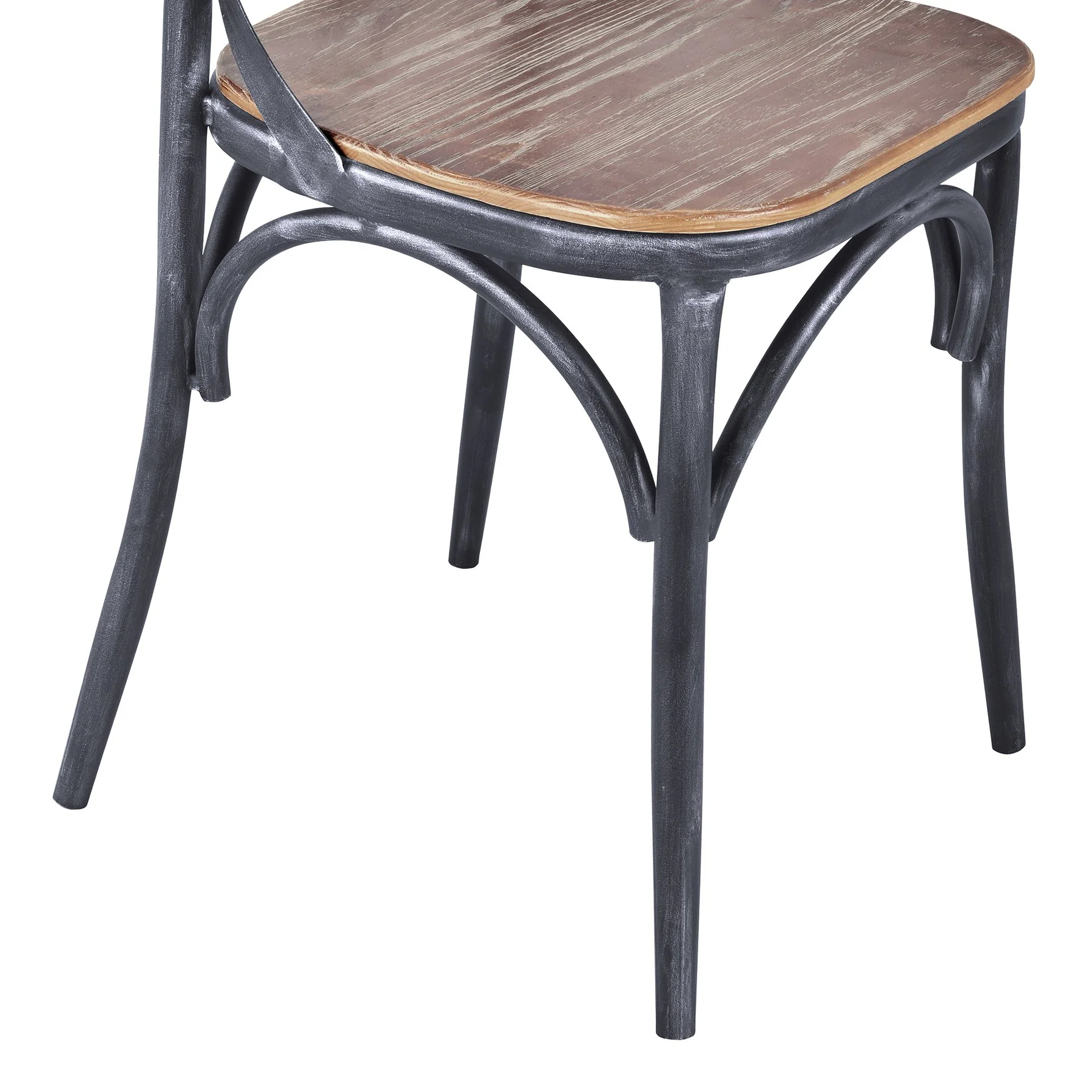 Sloan Industrial Dining Chair in Industrial Gray and Pine Wood - Set of 2 - Image 5