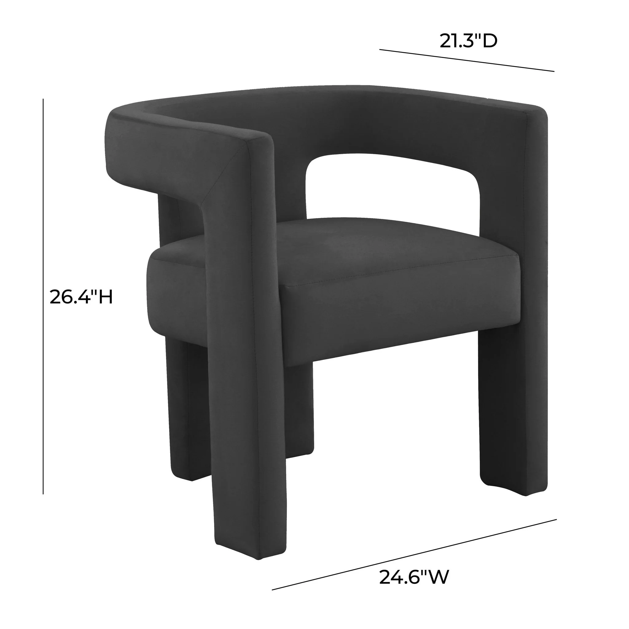 Sloane Black Velvet Chair - Image 7