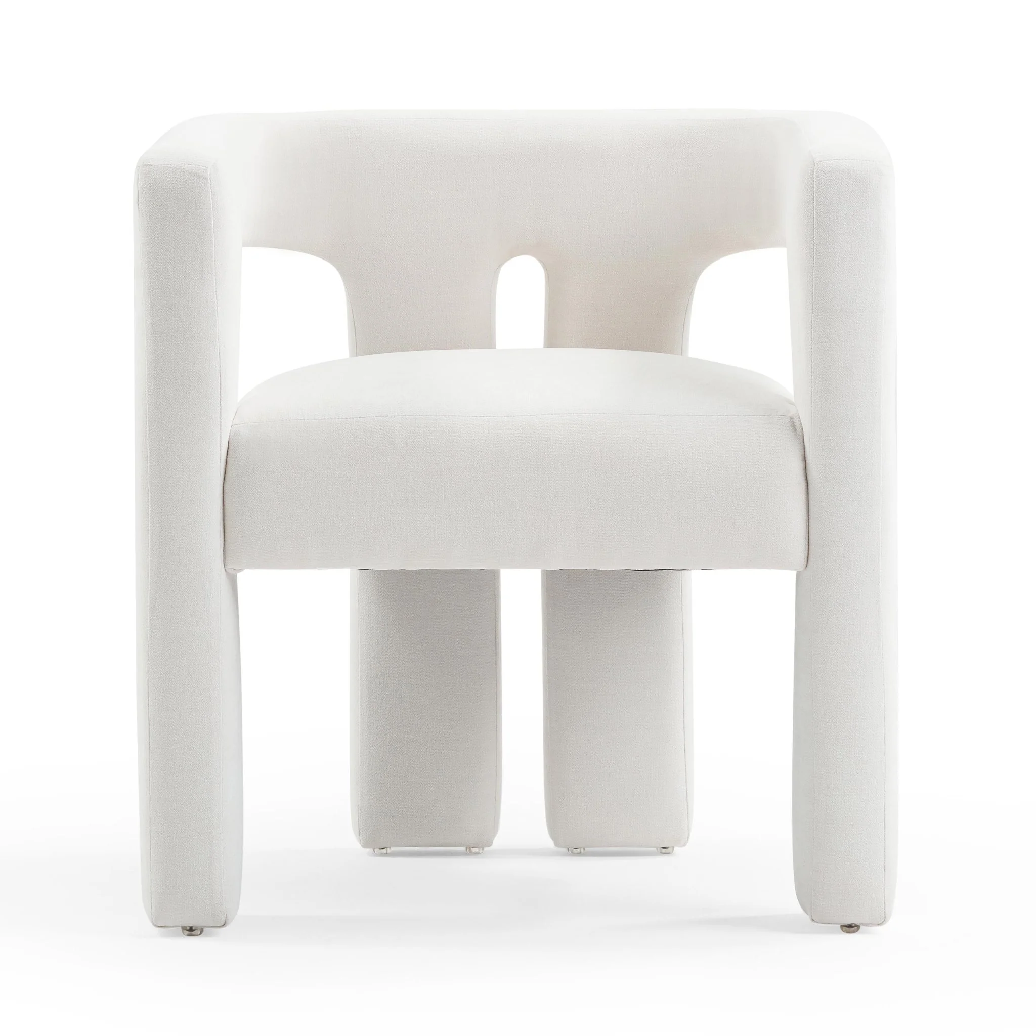 Sloane Bone White Recycled Fabric Chair - Image 3