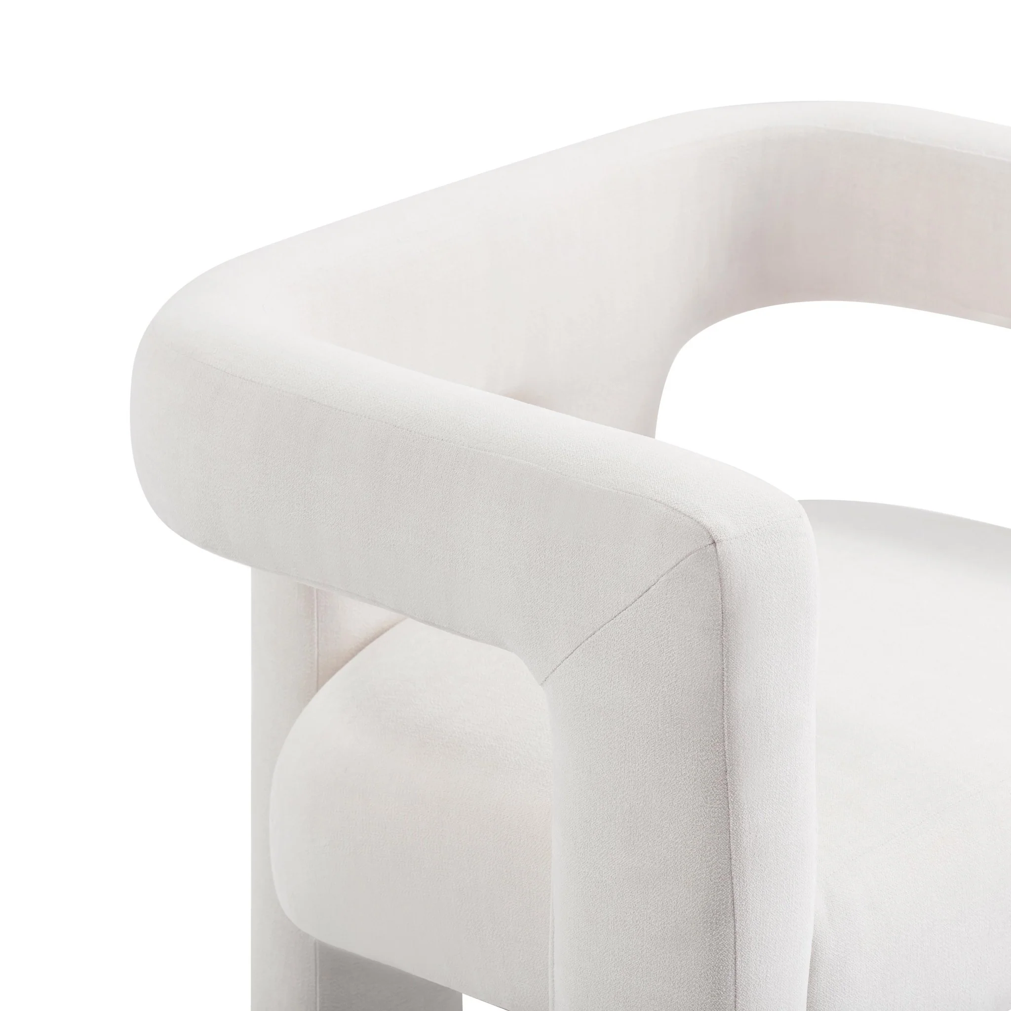Sloane Bone White Recycled Fabric Chair - Image 6