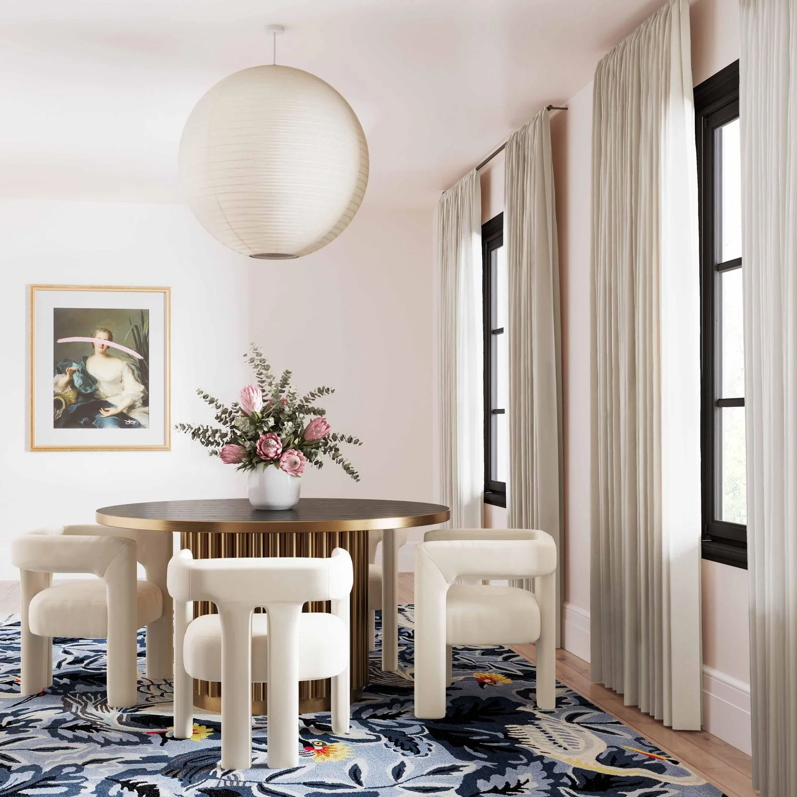 Sloane Cream Velvet Chair - Image 2