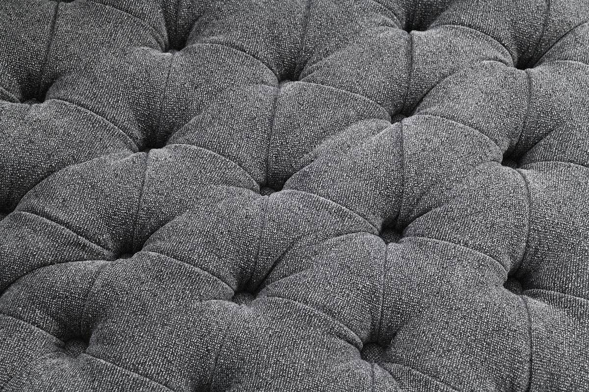 Sofi Swivel Chair, Button Tufted, Light Gray - Image 4