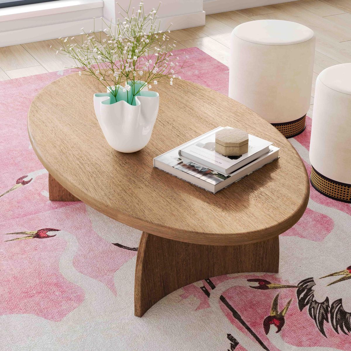 Sofia Cognac Wooden Coffee Table - Image 2