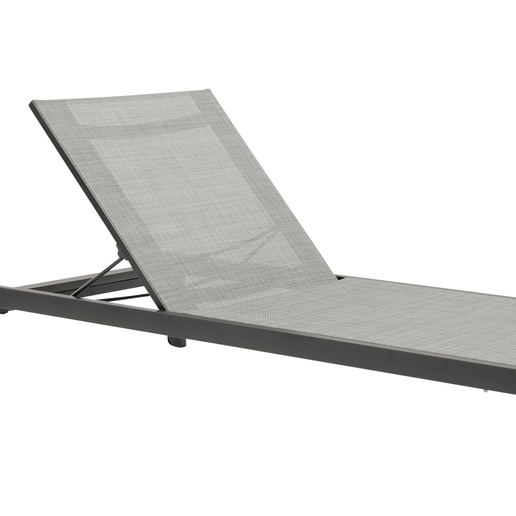 Solana Outdoor Dark Gray Aluminum Stacking Chaise Lounge Chair Set of 2 - Image 4