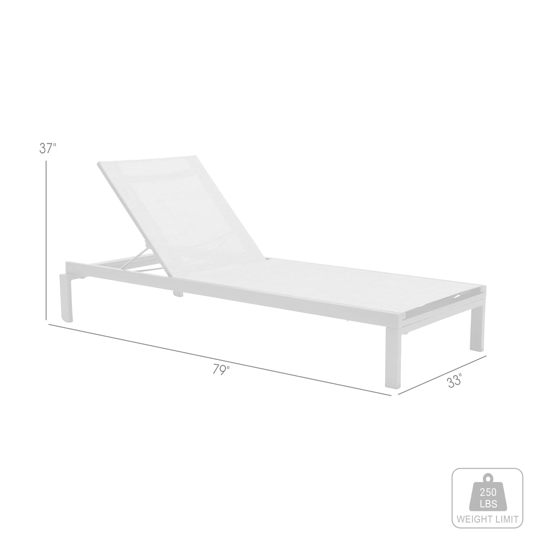 Solana Outdoor Dark Gray Aluminum Stacking Chaise Lounge Chair Set of 2 - Image 8