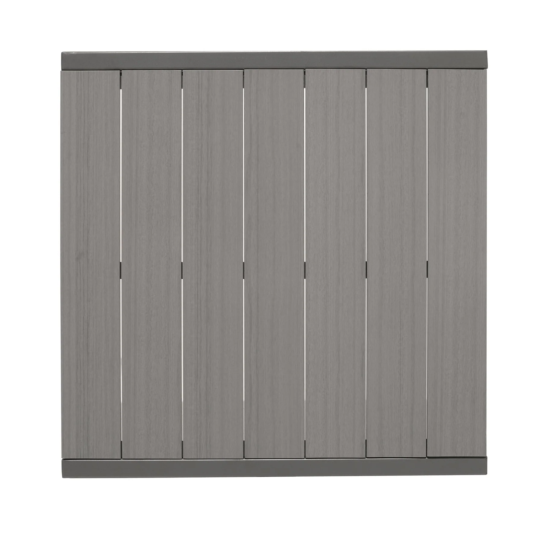 Solana Outdoor Square Coffee Table in Cosmos Gray Finish with Wood Top - Image 4