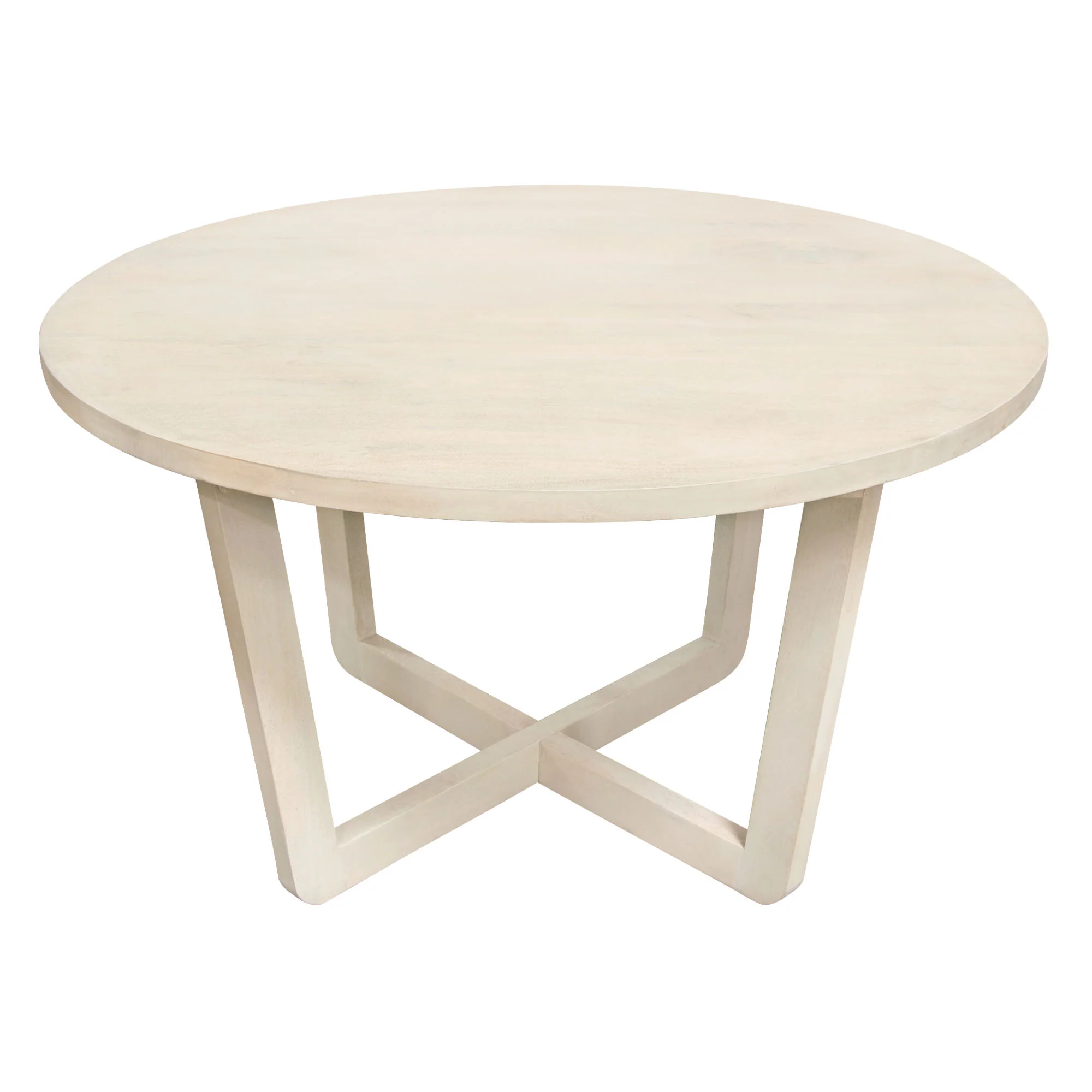 Solano 51" Round Solid Mango Wood Dining Table in Light Natural Grey Wash Finish by Diamond Sofa - Image 9