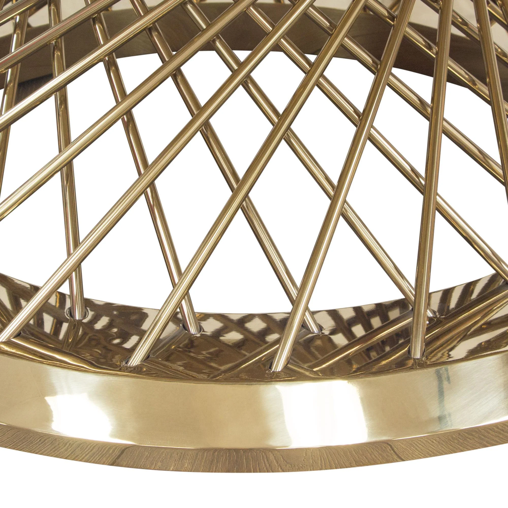 Solstice 35" Round Cocktail Table with Genuine Marble Top and Polished Gold Spiral Spoked Base by Diamond Sofa - Image 7