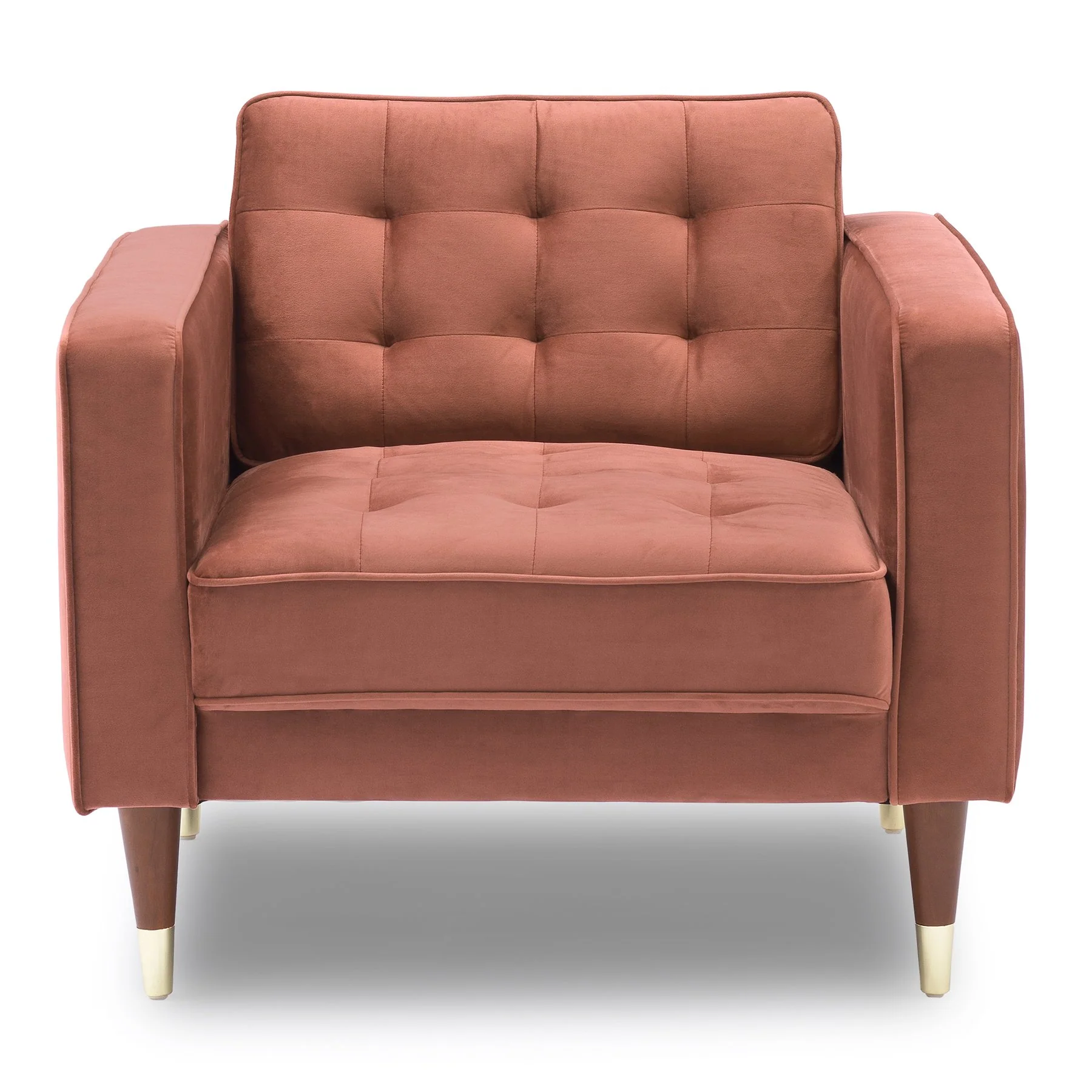 Somerset Blush Velvet Mid Century Modern Club Chair - Image 2