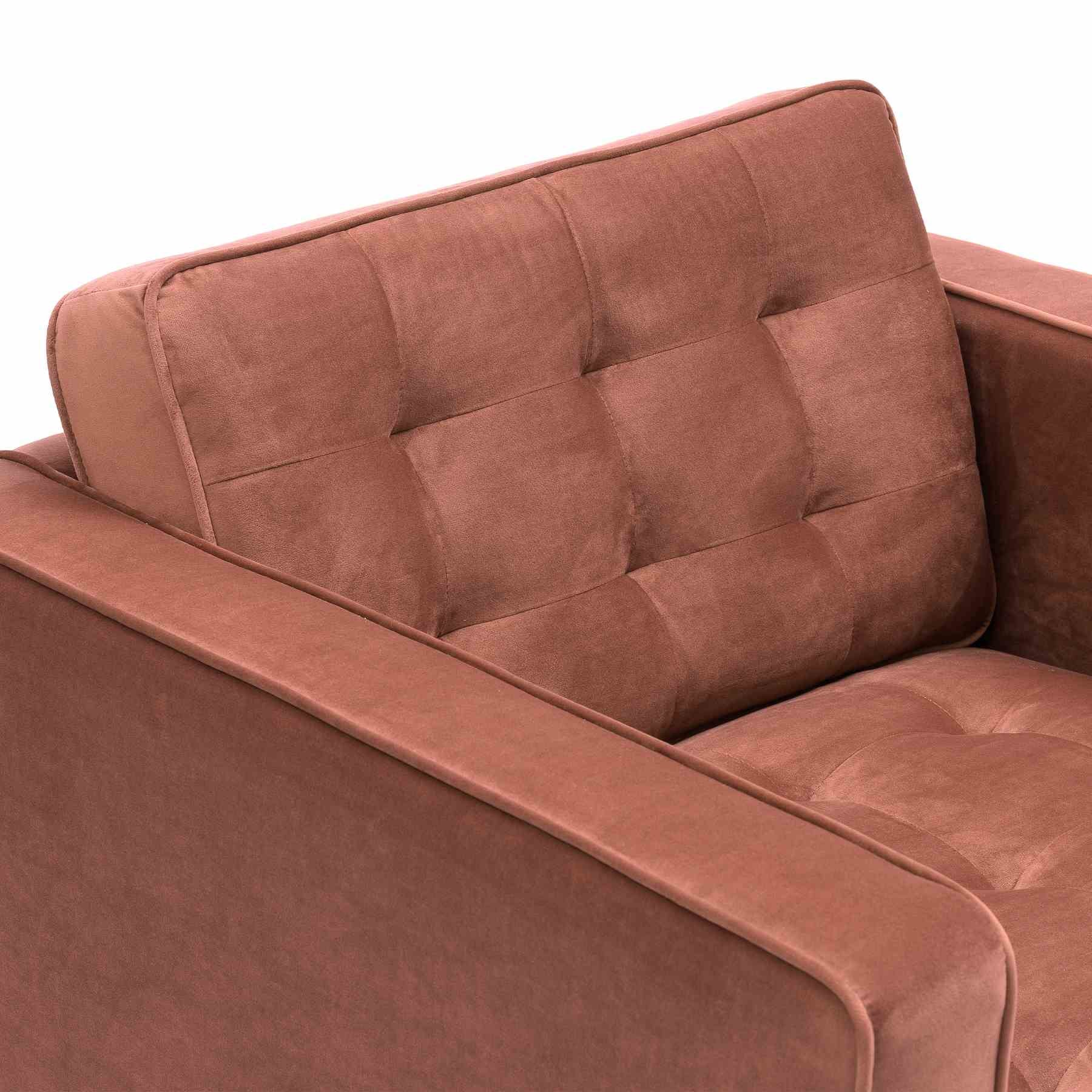Somerset Blush Velvet Mid Century Modern Club Chair - Image 4