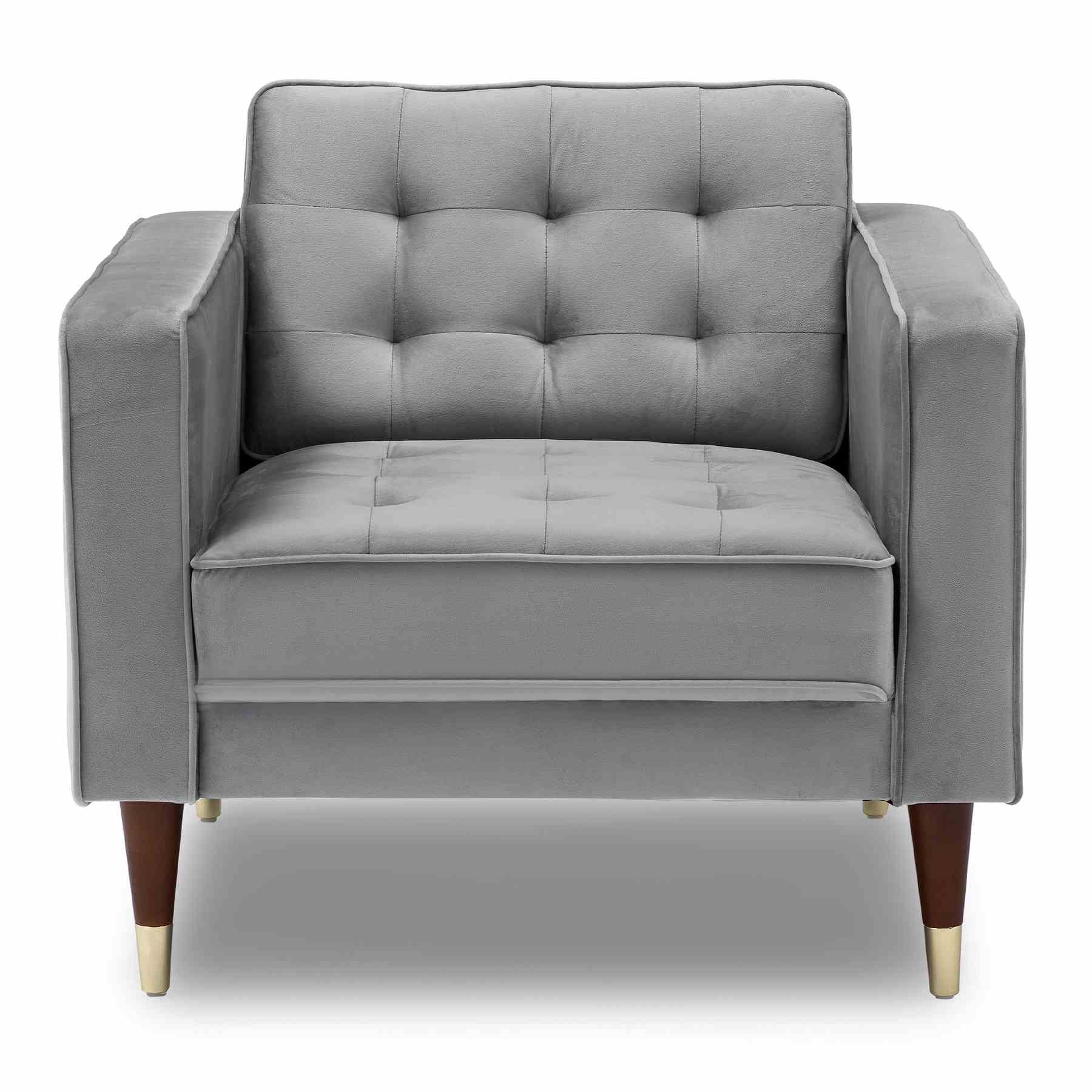 Somerset Gray Velvet Mid Century Modern Club Chair - Image 2