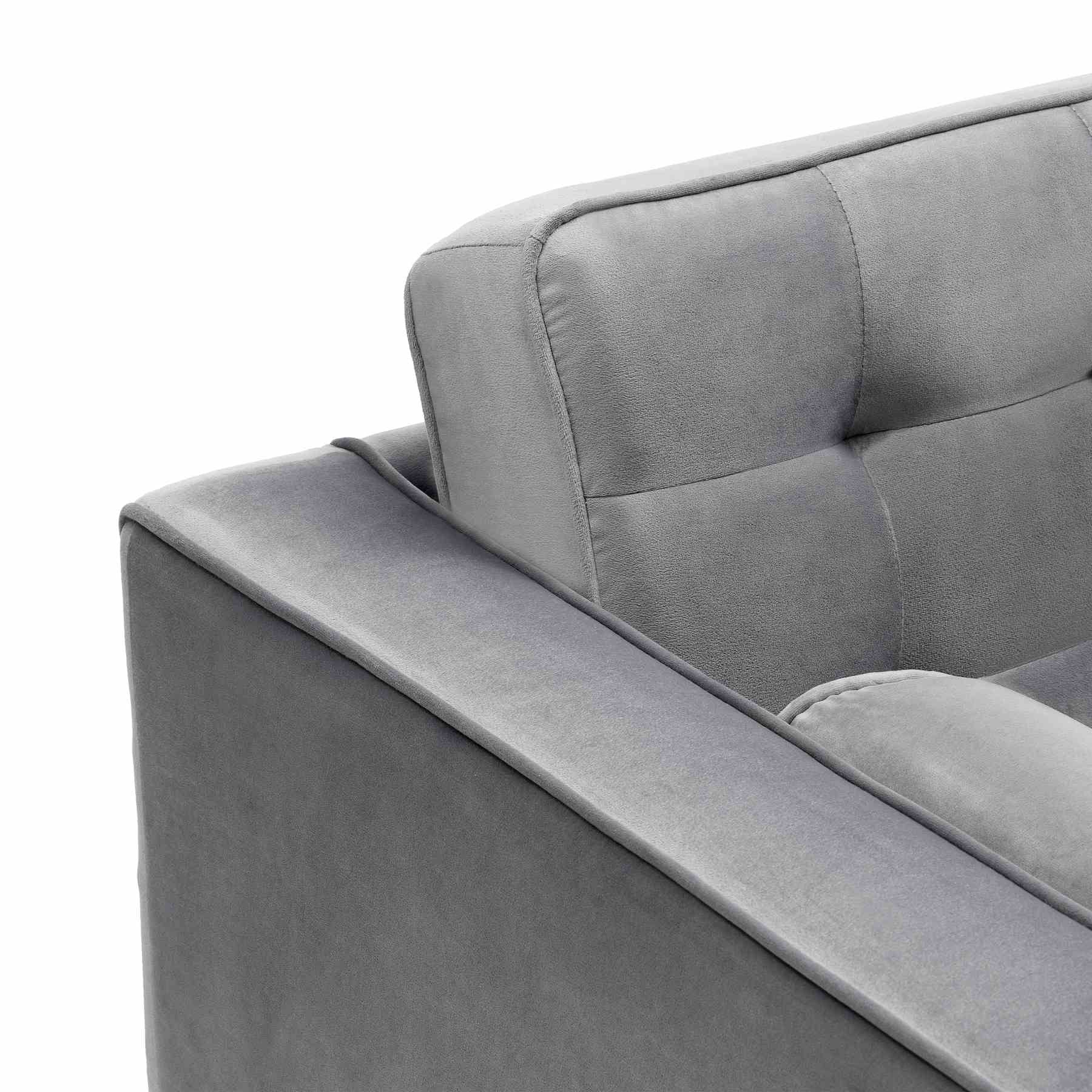 Somerset Gray Velvet Mid Century Modern Club Chair - Image 4