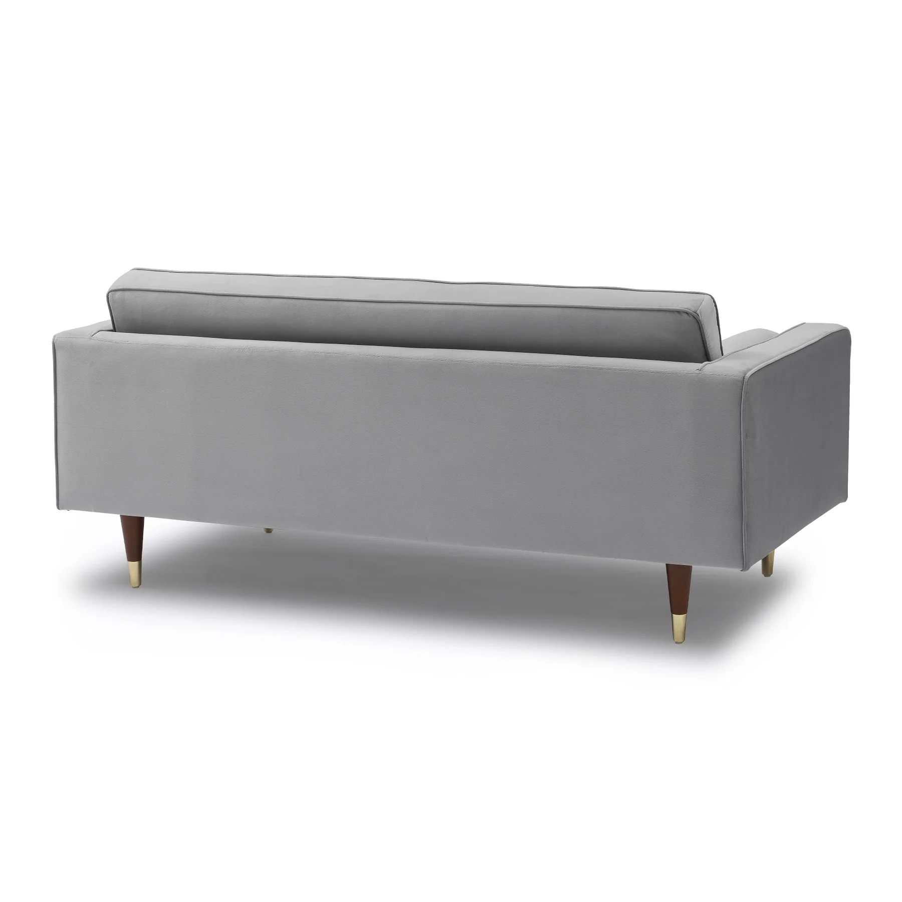 Somerset Gray Velvet Mid Century Modern Loveseat - Image 3