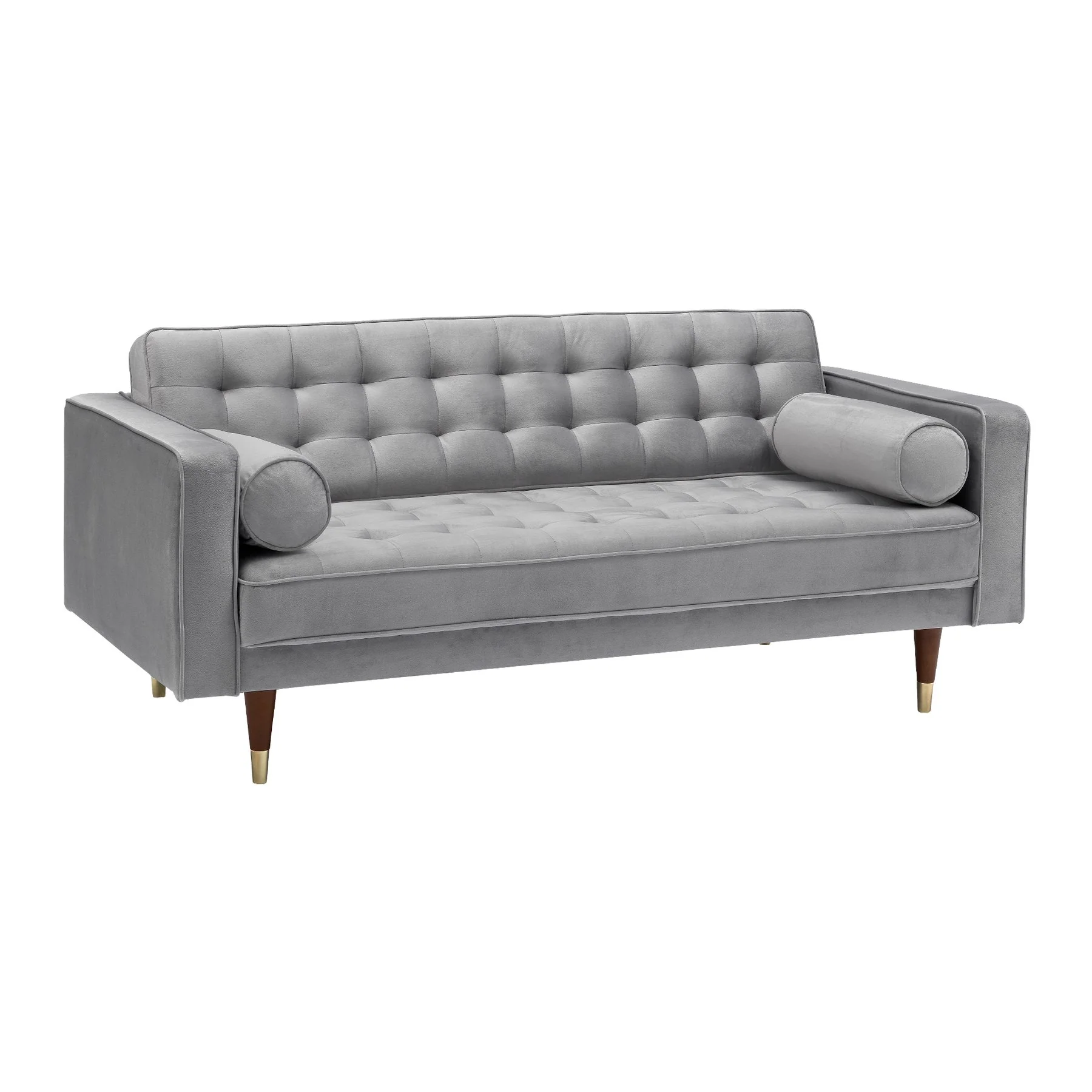 Somerset Gray Velvet Mid Century Modern Sofa Seating Set - Image 3
