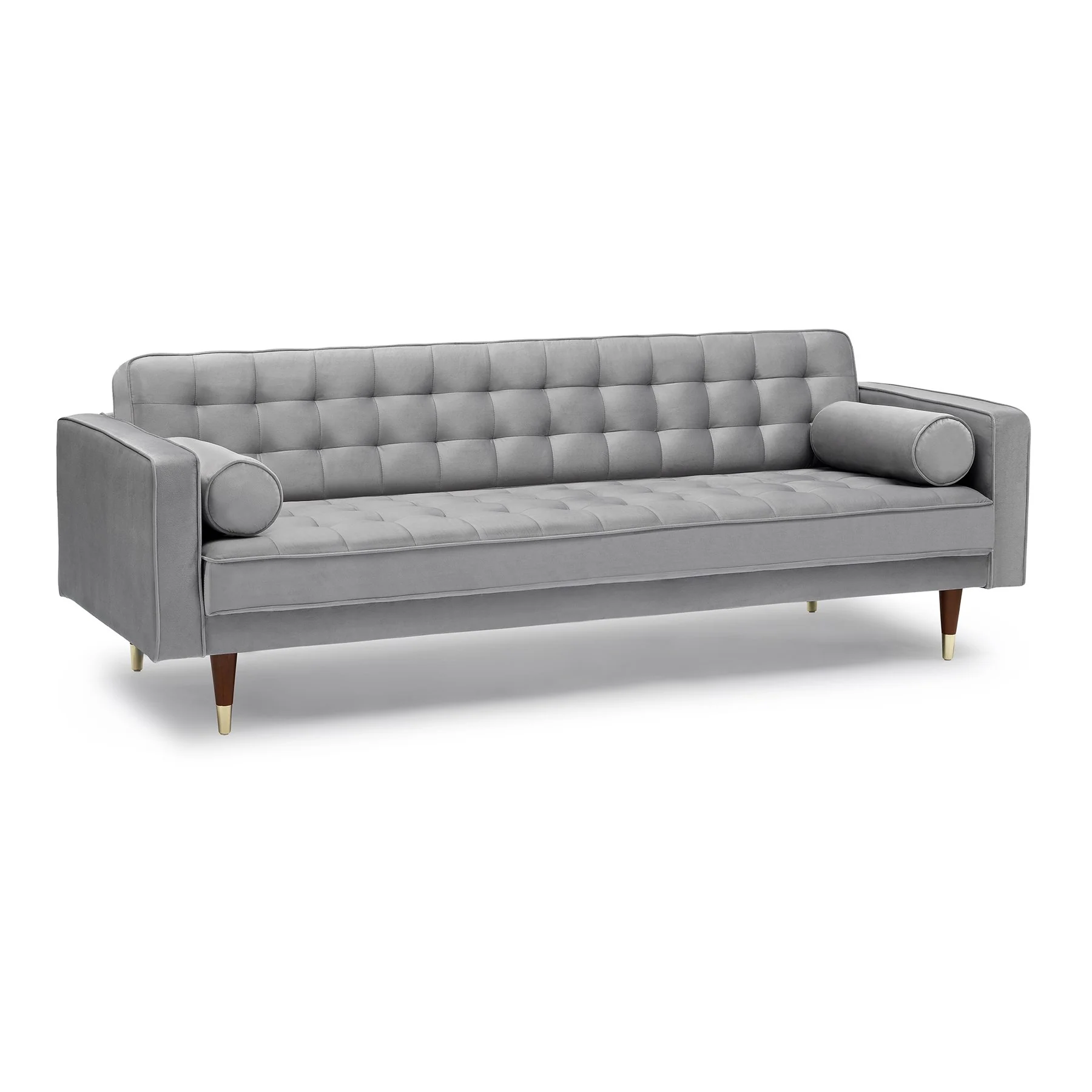 Somerset Gray Velvet Mid Century Modern Sofa Seating Set - Image 4