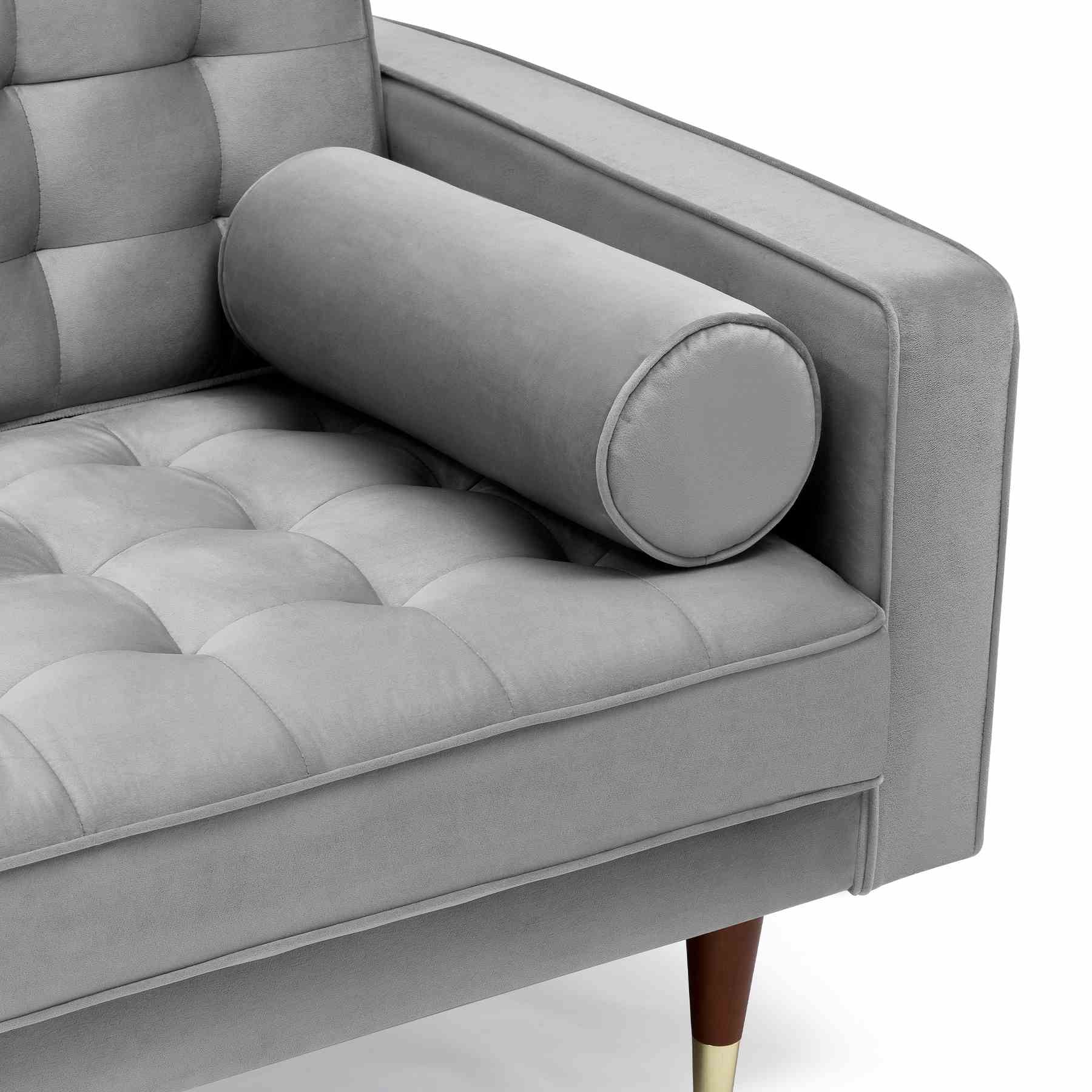 Somerset Gray Velvet Mid Century Modern Sofa Seating Set - Image 5