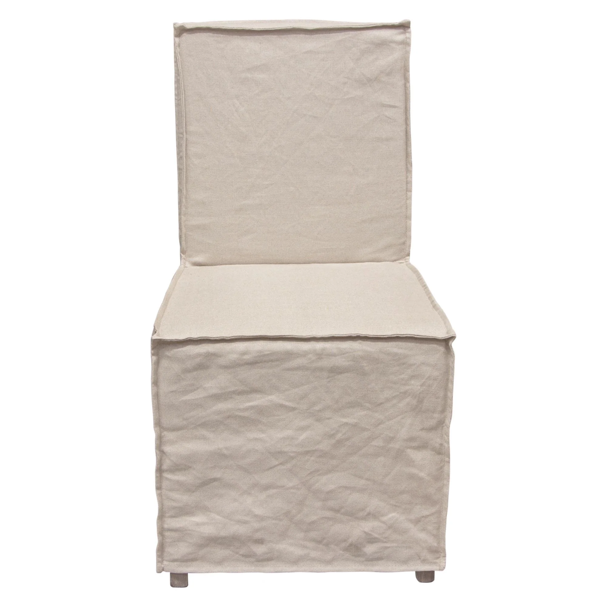 Sonoma 2-Pack Dining Chairs with Wood Legs and Sand Linen Removable Slipcover by Diamond Sofa - Image 2