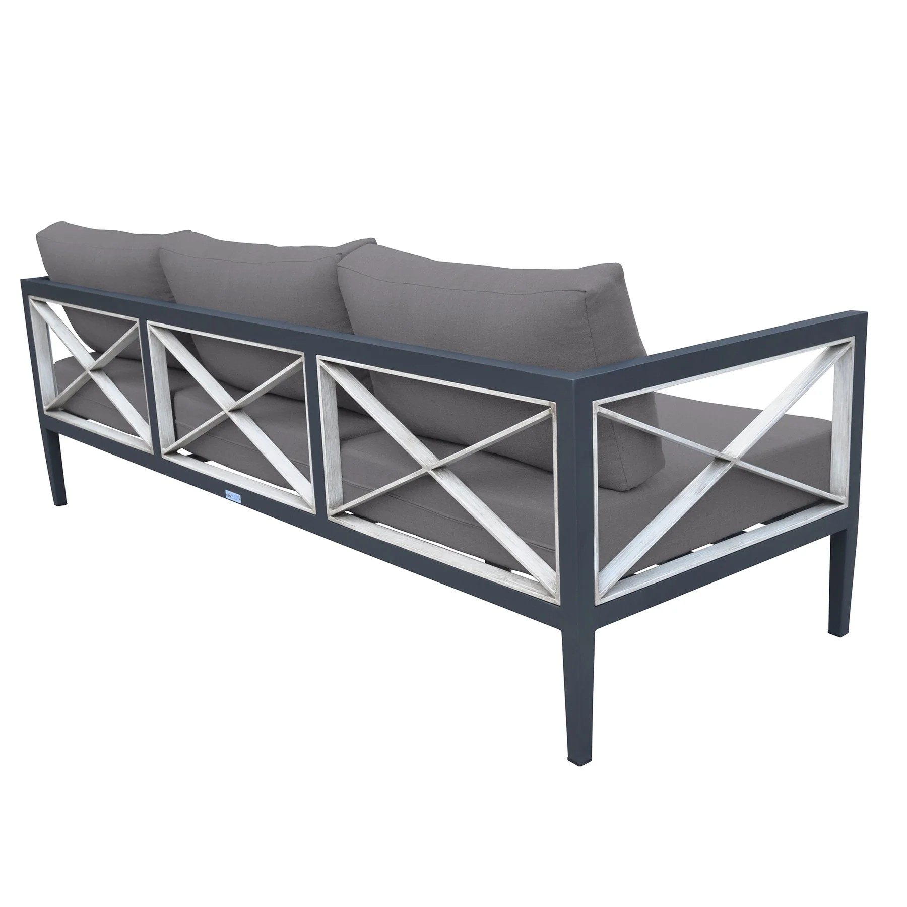 Sonoma Outdoor 4 piece Set in Dark Gray Finish and Charcoal Cushions - Image 3