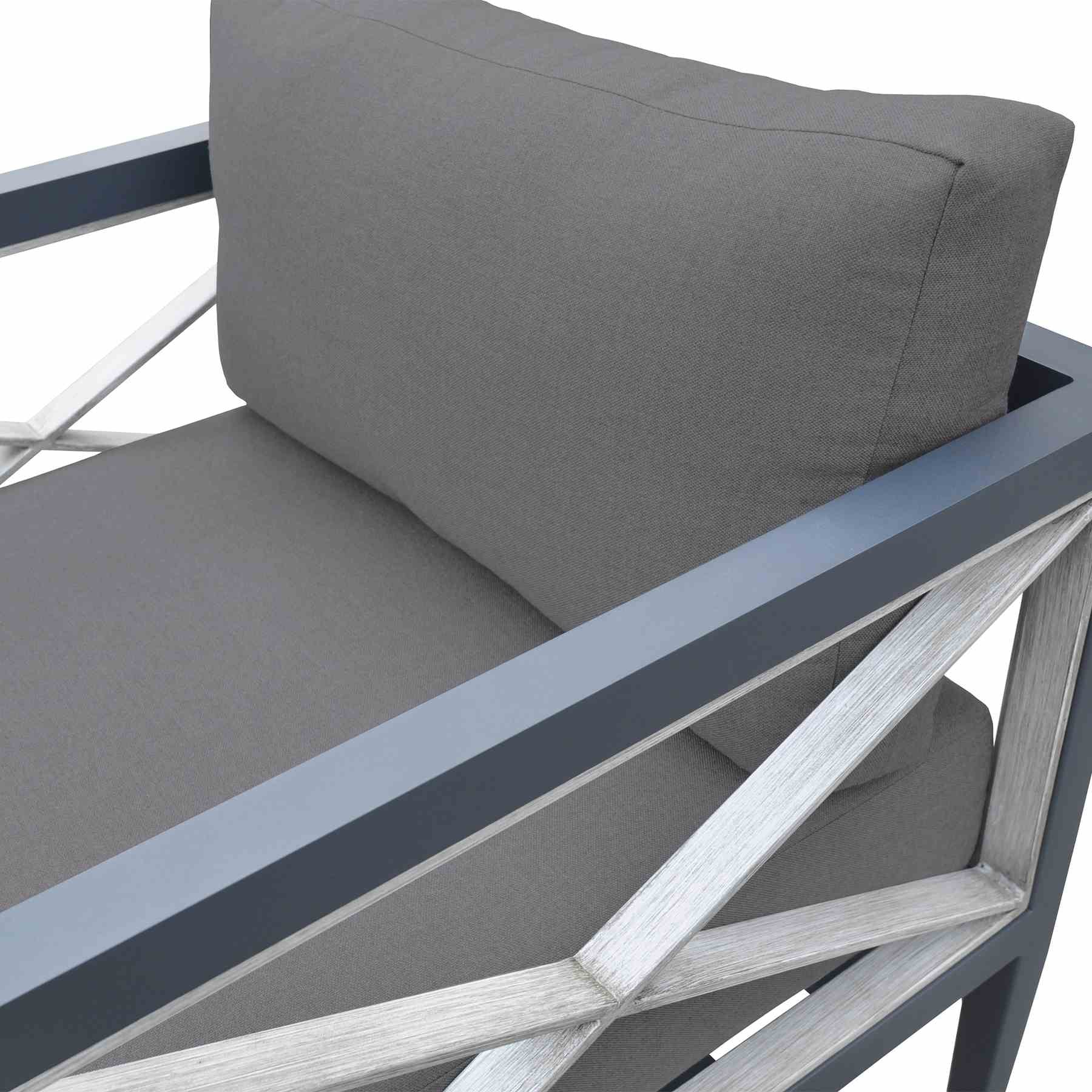 Sonoma Outdoor 4 piece Set in Dark Gray Finish and Charcoal Cushions - Image 8