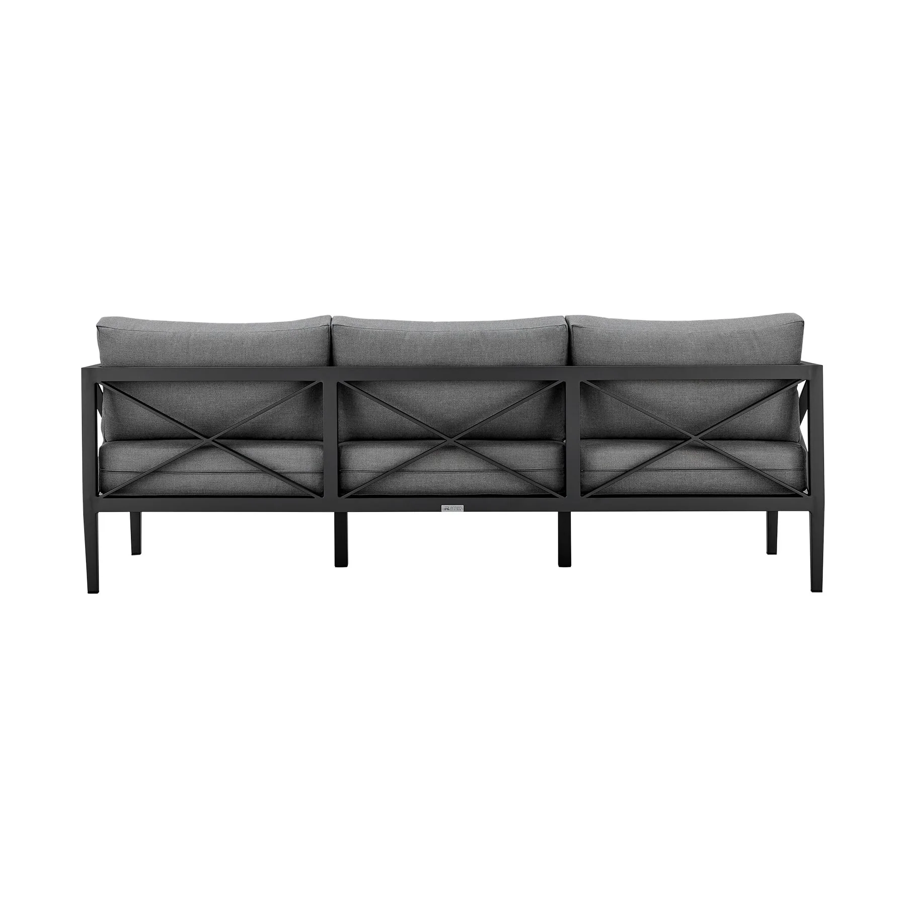 Sonoma Outdoor 4 piece Set in Dark Gray Finish and Dark Gray Cushions - Image 4