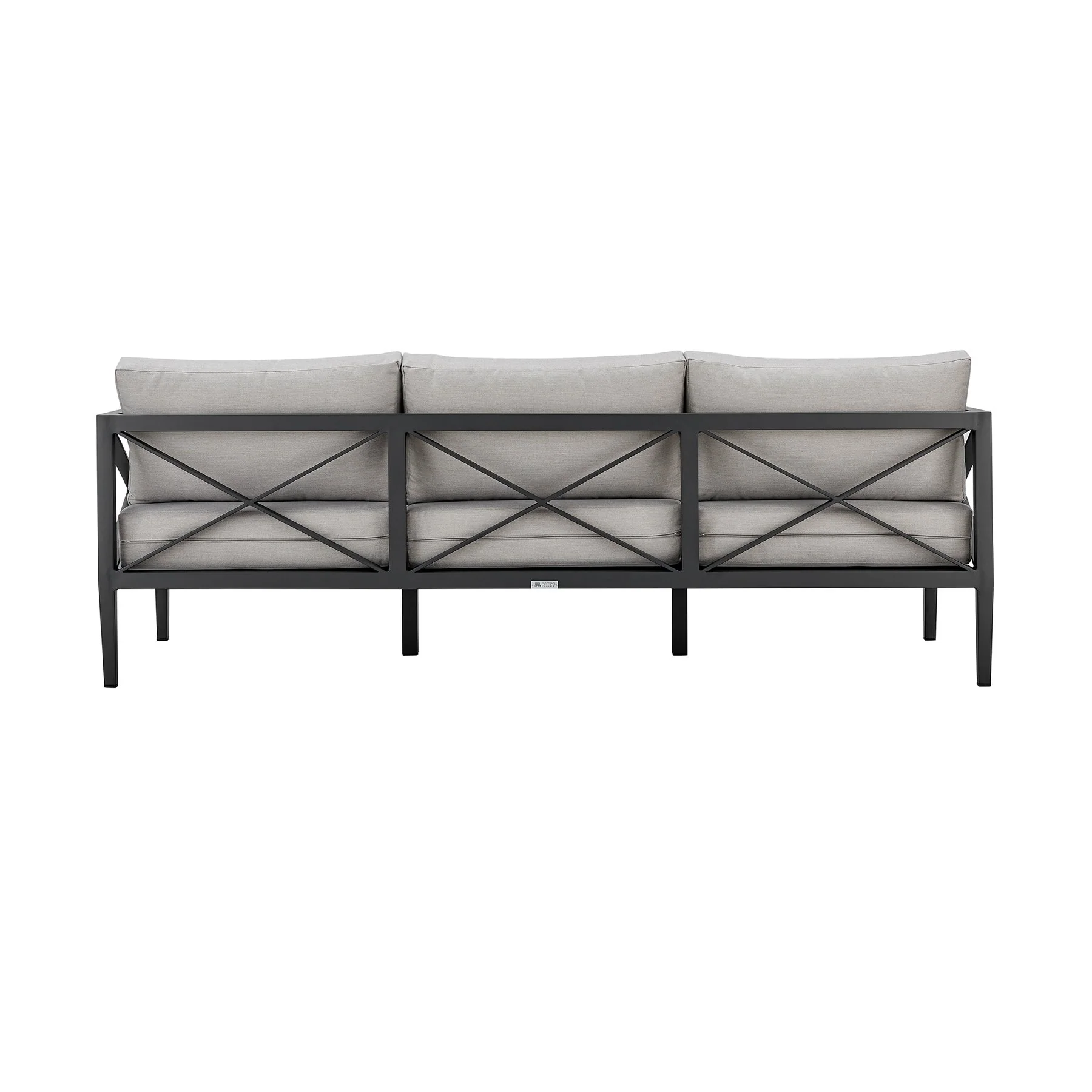 Sonoma Outdoor 4 piece Set in Dark Gray Finish and Light Gray Cushions - Image 4