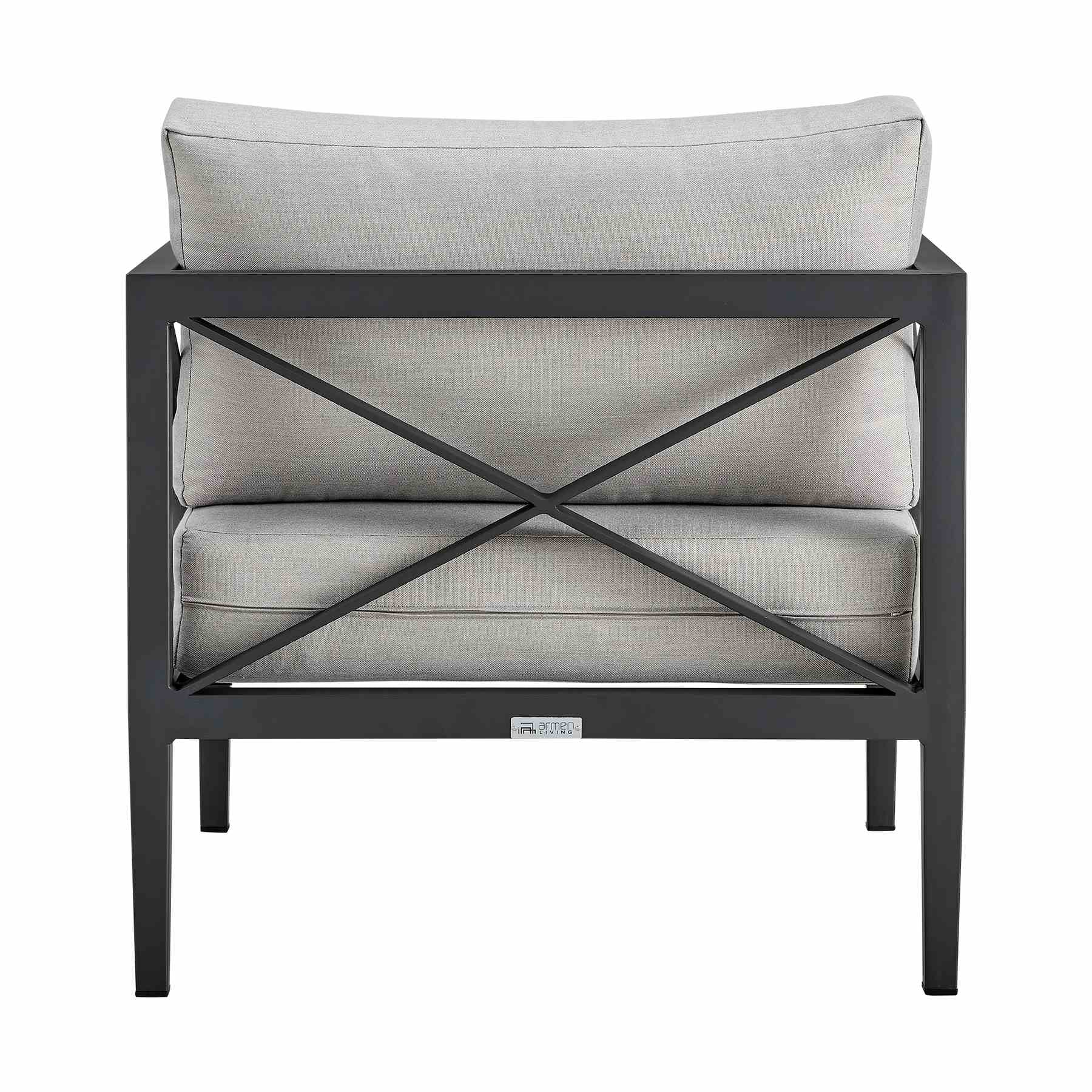 Sonoma Outdoor 4 piece Set in Dark Gray Finish and Light Gray Cushions - Image 7