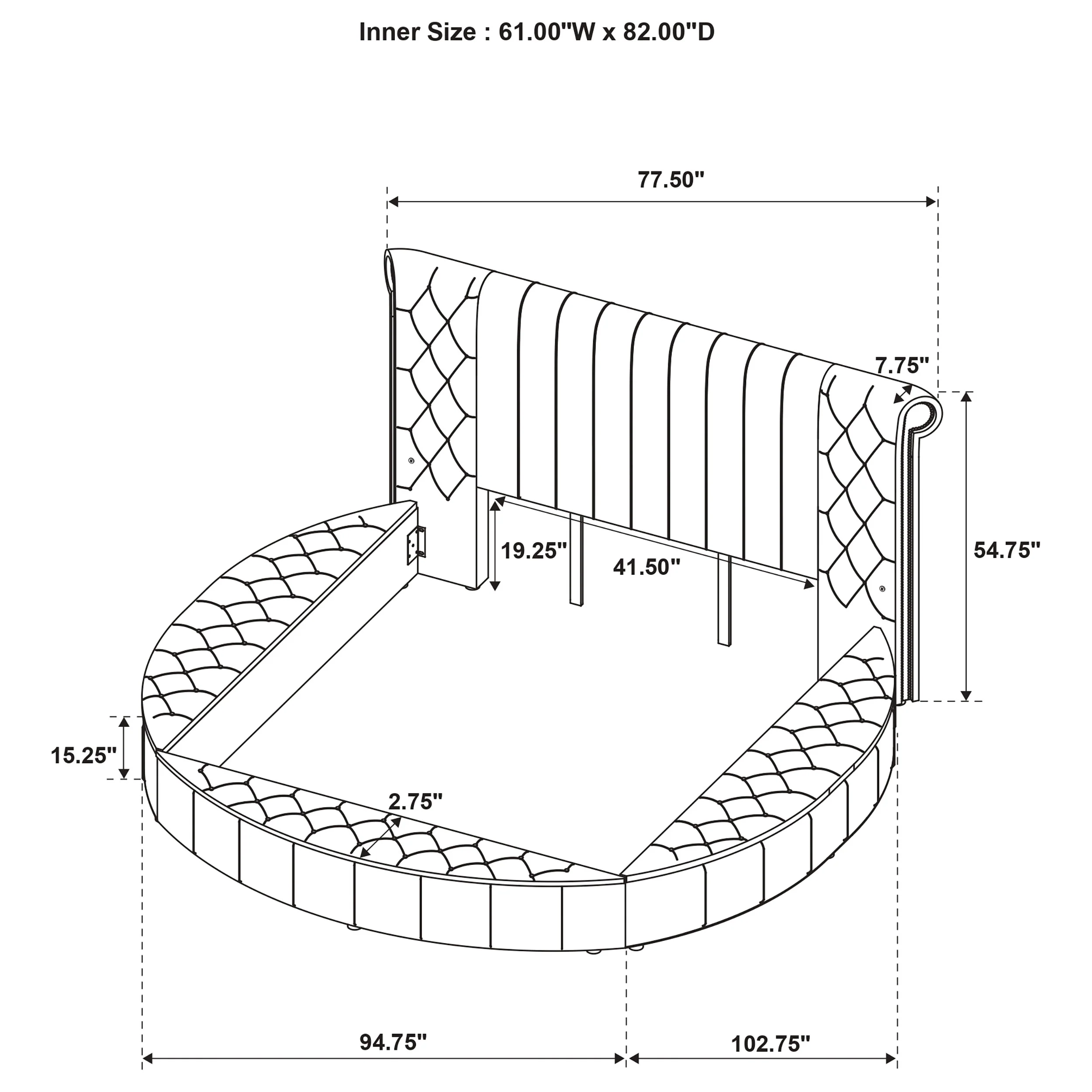 Sonya Panel Floor Storage Bed - Image 12