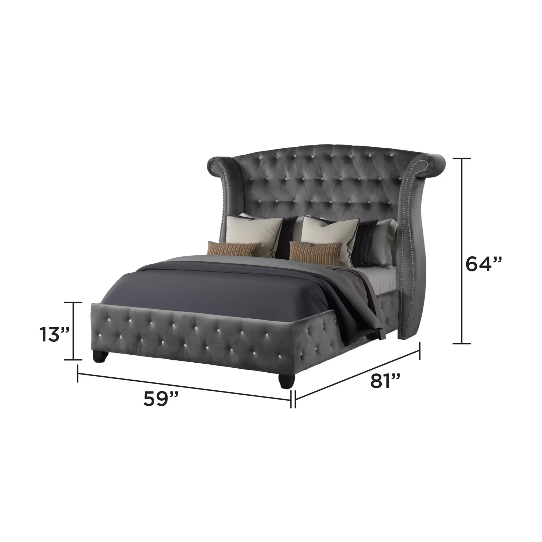 Sophia Full Bed  Grey - Image 5