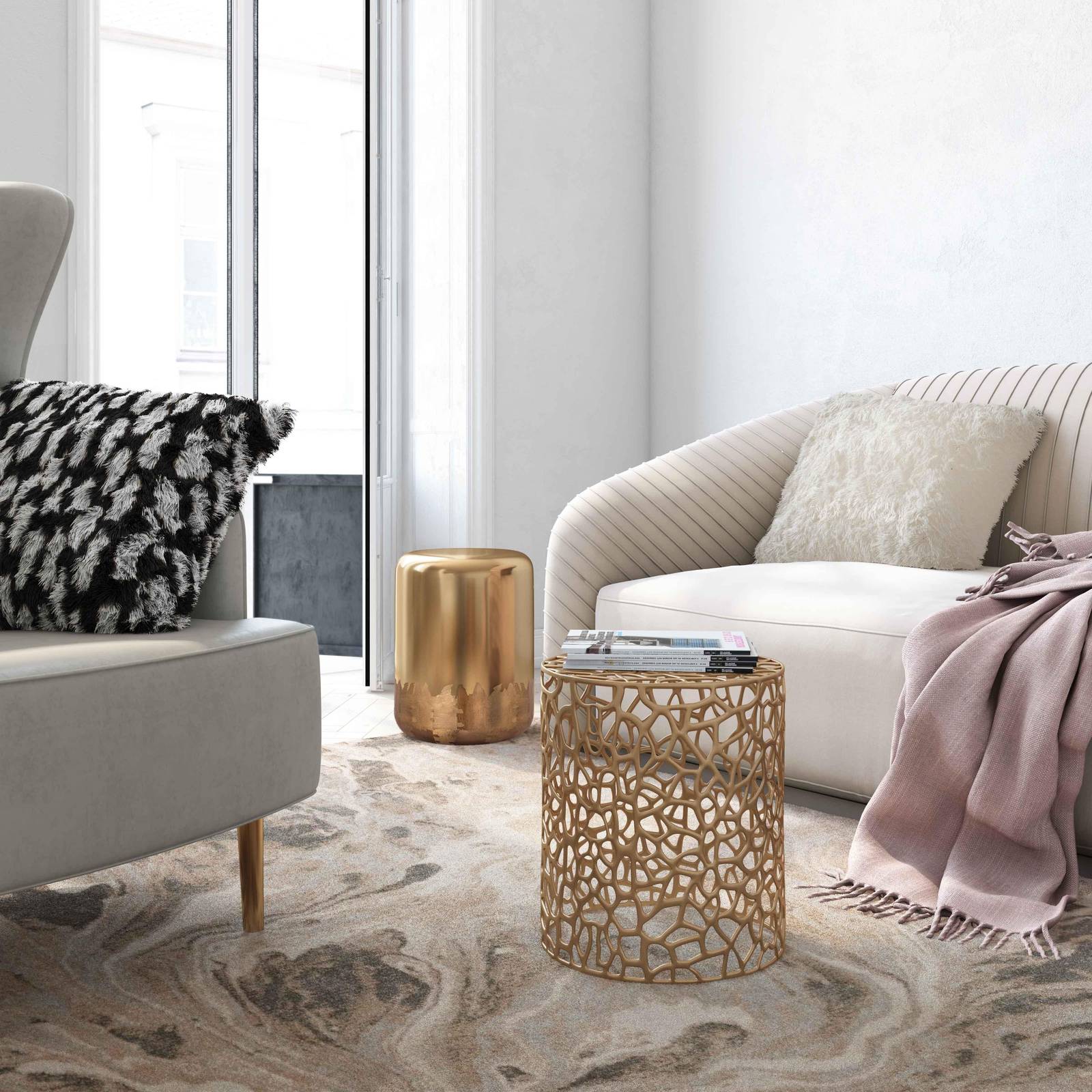 Sophia Gold Side Table - Image 2