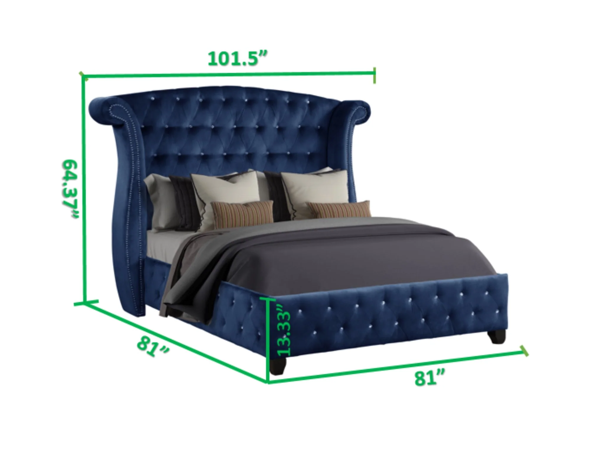 Sophia King Bed 5 Blue - Image 5