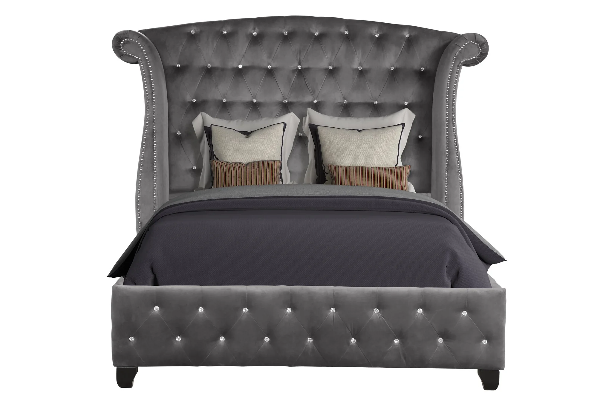 Sophia King Bed 5 Grey - Image 3