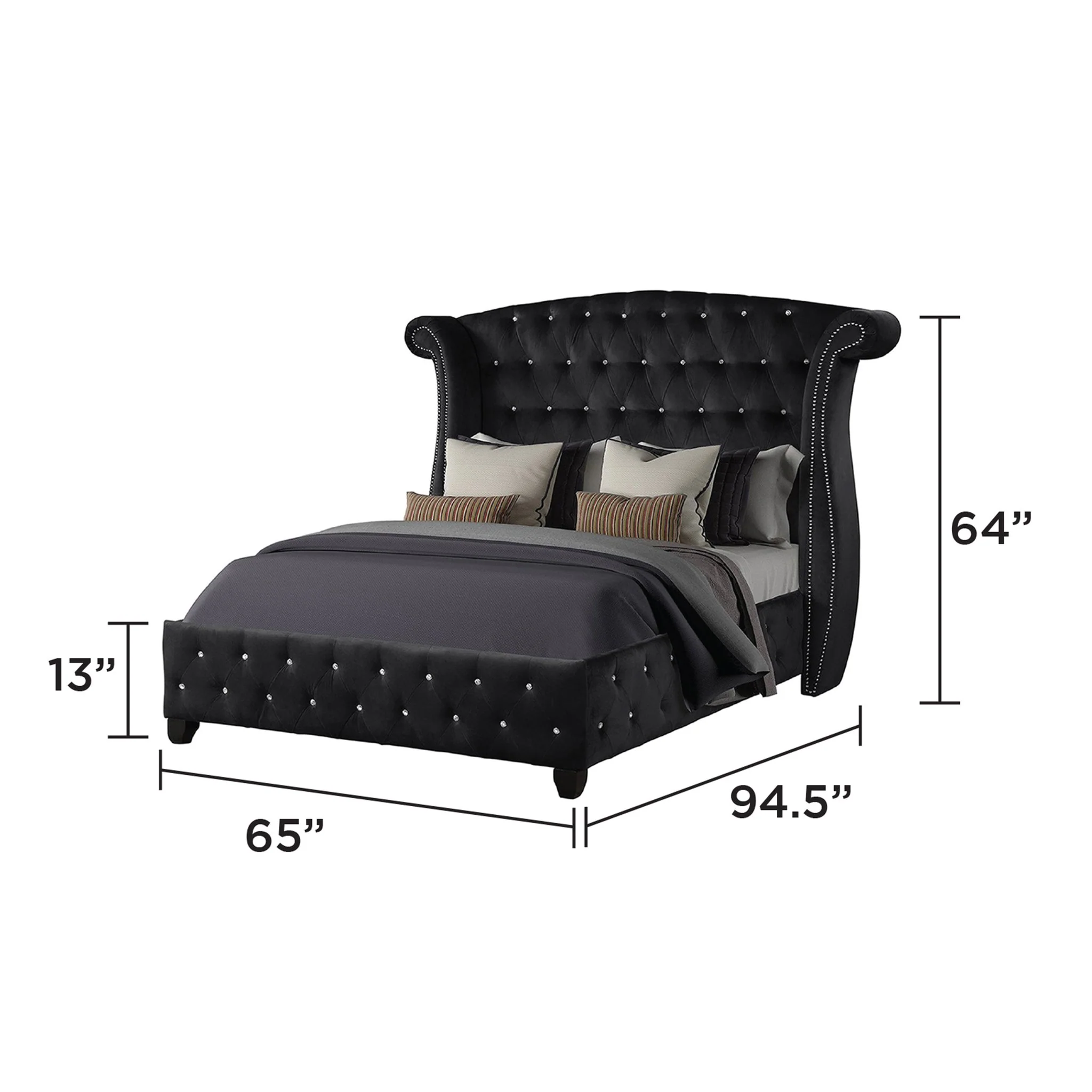 Sophia Queen Bed  Black - Image 4