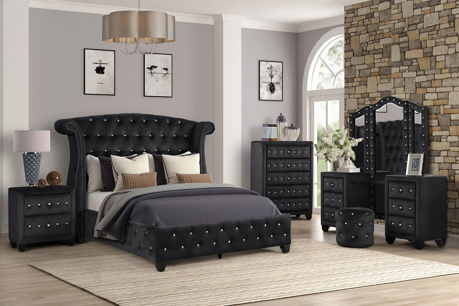 Sophia Queen Vanity 5 Black - Image 17