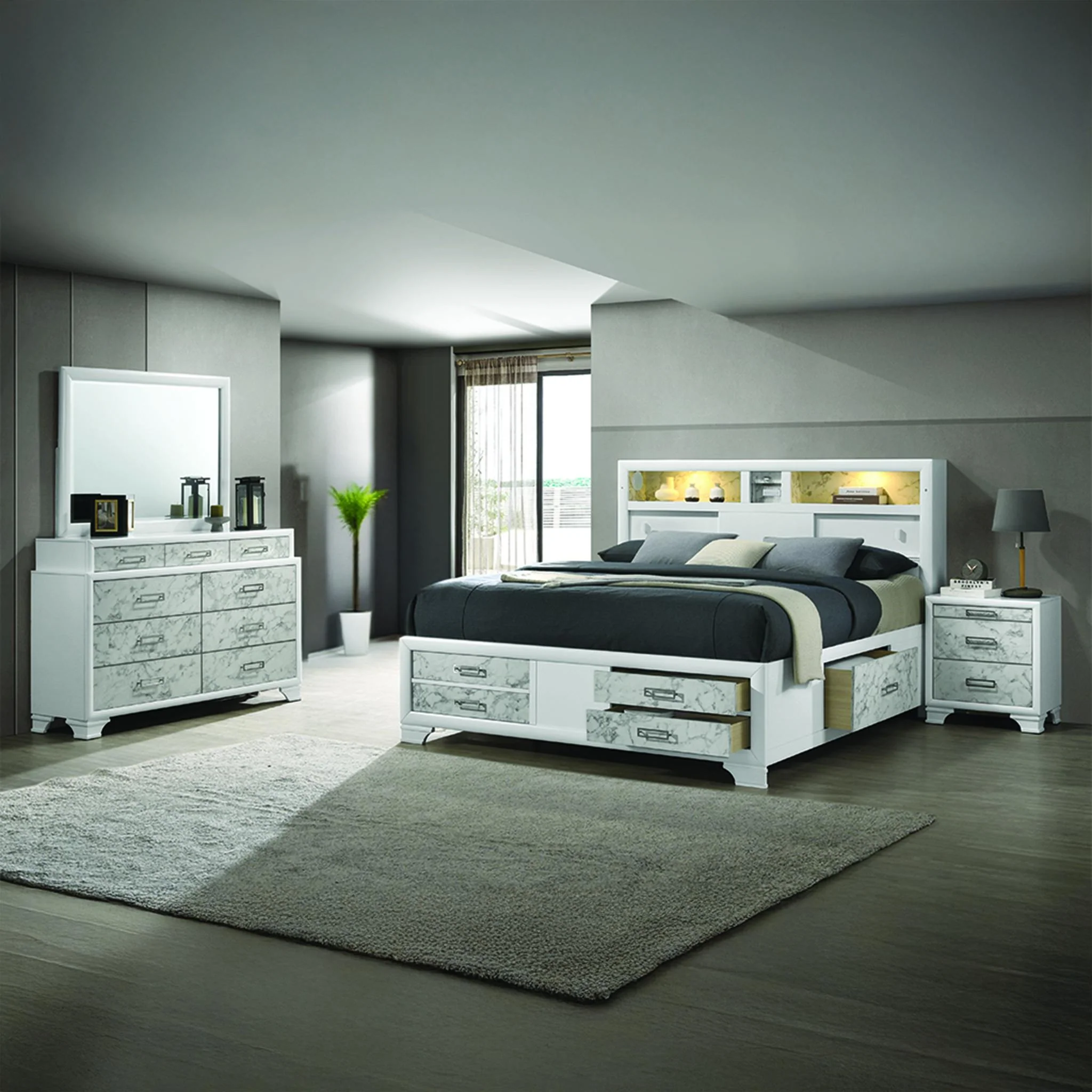 Soul King 4PC Bedroom Set White - Image 19